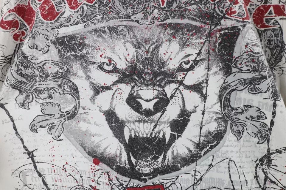 Vintage Vintage MMA Chuck Liddell UFC Rampage Dragon Tribal T-Shirt Size US L / EU 52-54 / 3 - 9 Thumbnail