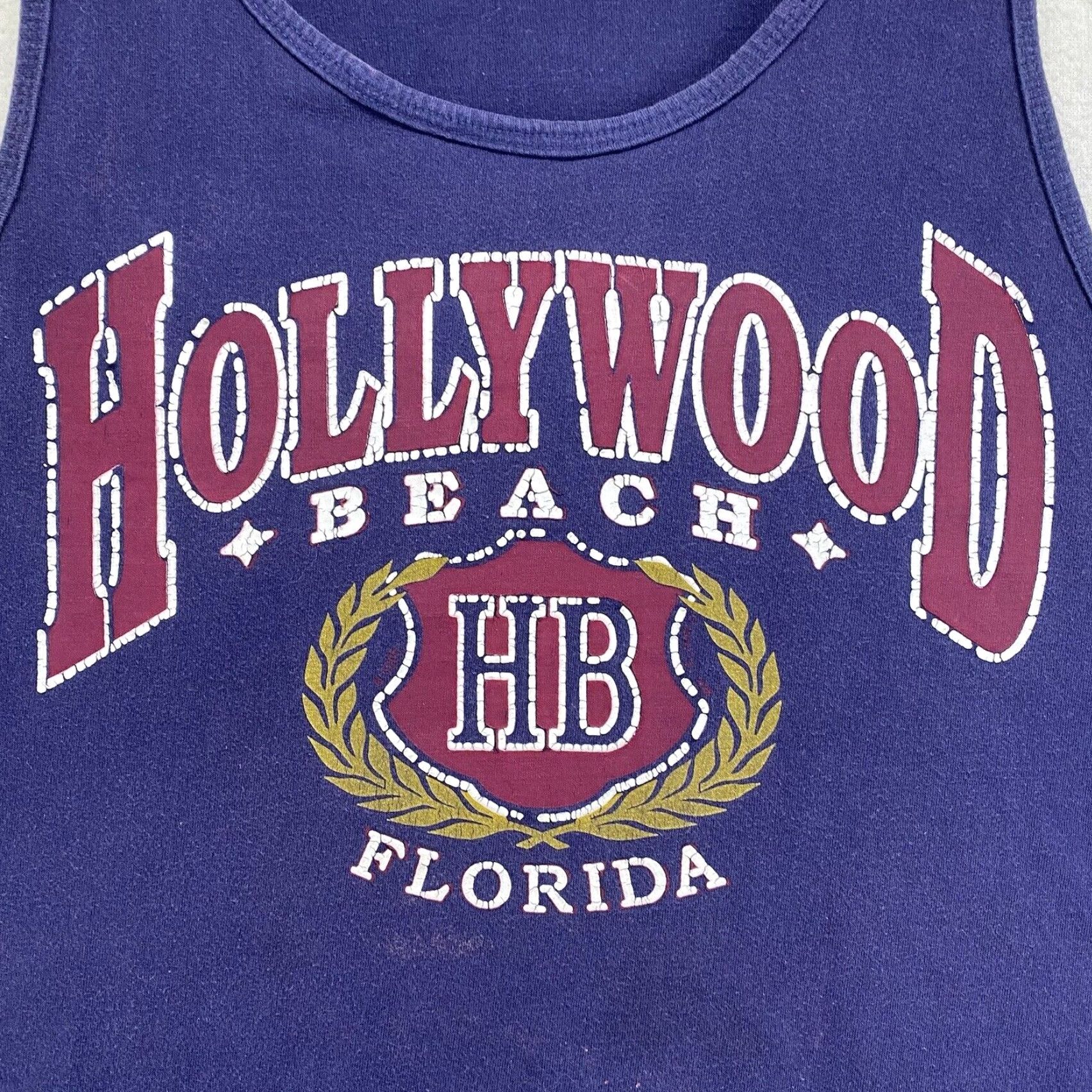 Vintage VINTAGE Wings Florida Beach T-Shirt Men Large Blue Summer Sleeveless Graphic Print Size US L / EU 52-54 / 3 - 2 Thumbnail
