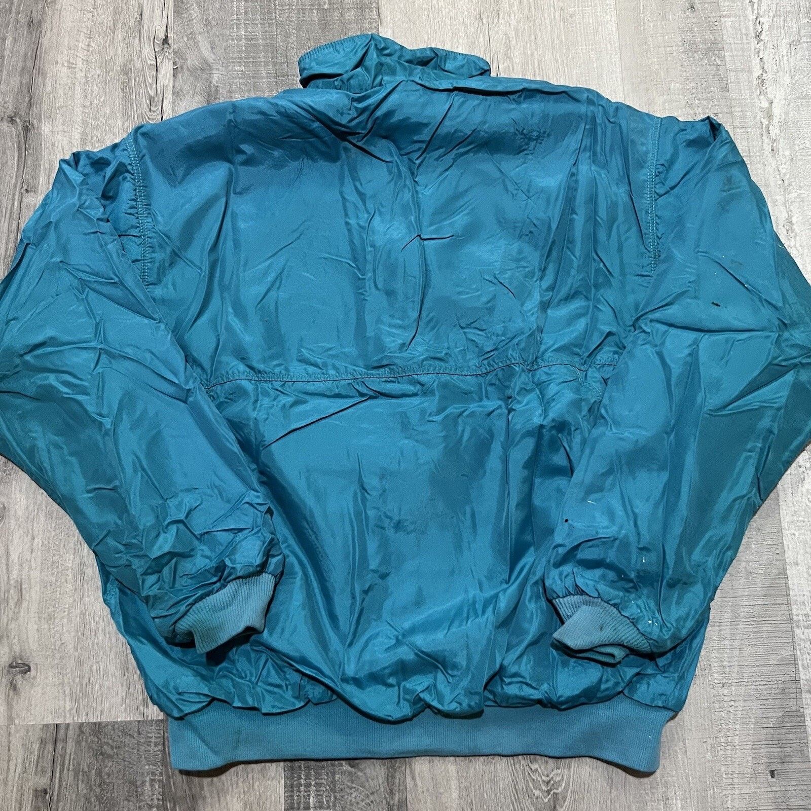 Patagonia VTG Patagonia Blue Synchilla Lined Teal Bomber Jacket WORN Size US L / EU 52-54 / 3 - 3 Thumbnail