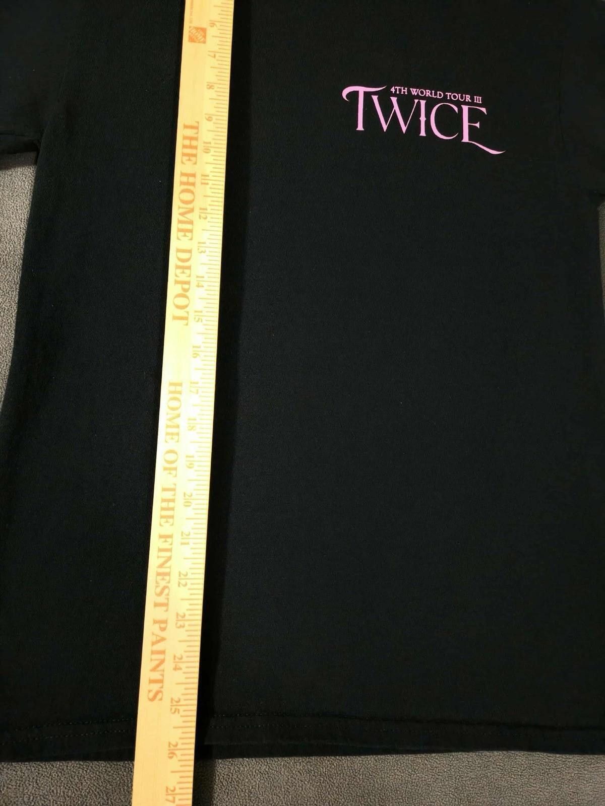 Gildan TWICE 4th World Tour III K-Pop Concert TShirt Black Small #3 Size US S / EU 44-46 / 1 - 3 Thumbnail