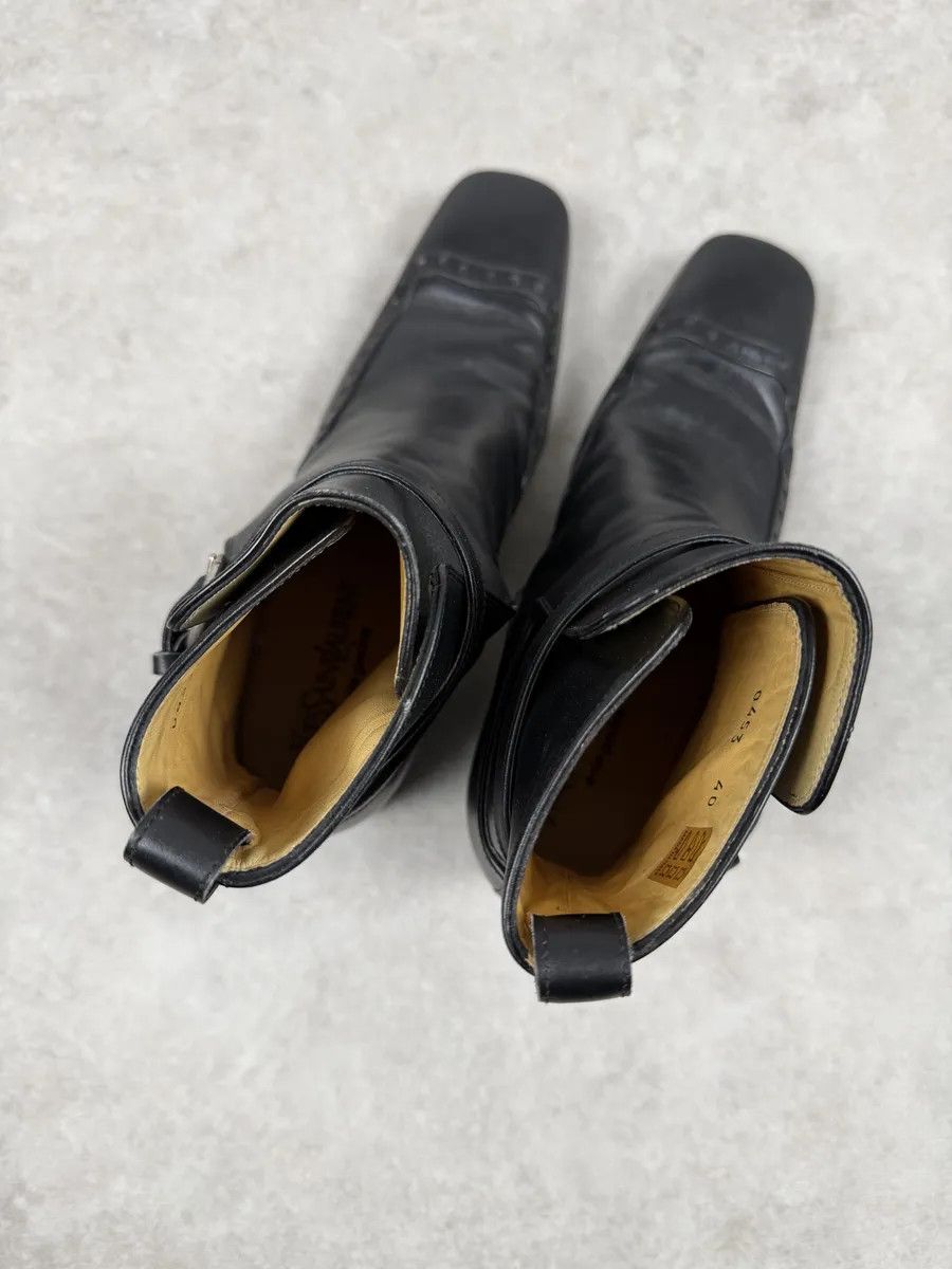 Yves Saint Laurent FW2004 Yves Saint Laurent Black Leather Ankle Boots Size US 7.5 / EU 40-41 - 8 Thumbnail