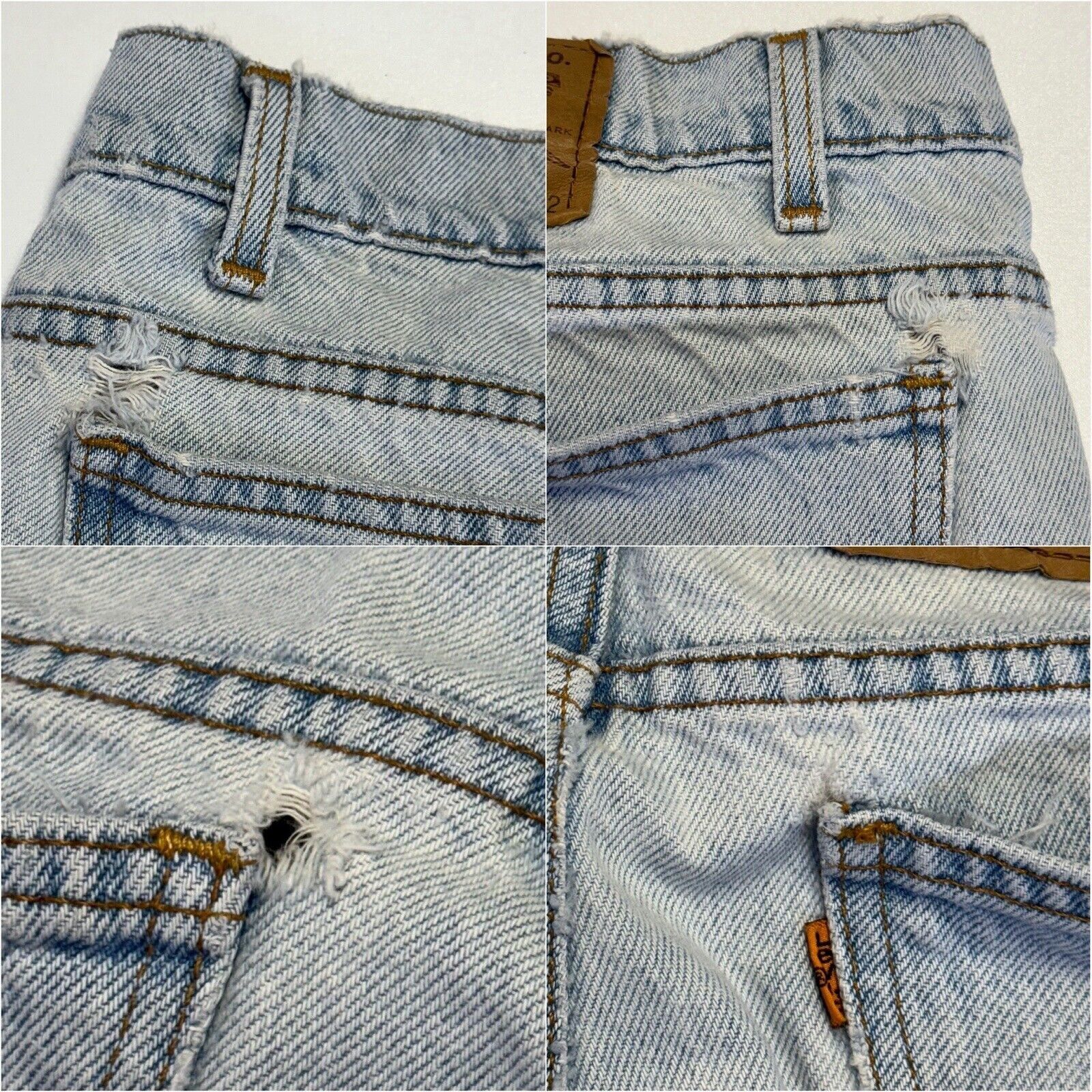 Levi's × Vintage Vintage Levis 505 Jeans 36x32 Light Wash Straight Leg Regula Size US 36 / EU 52 - 11 Thumbnail