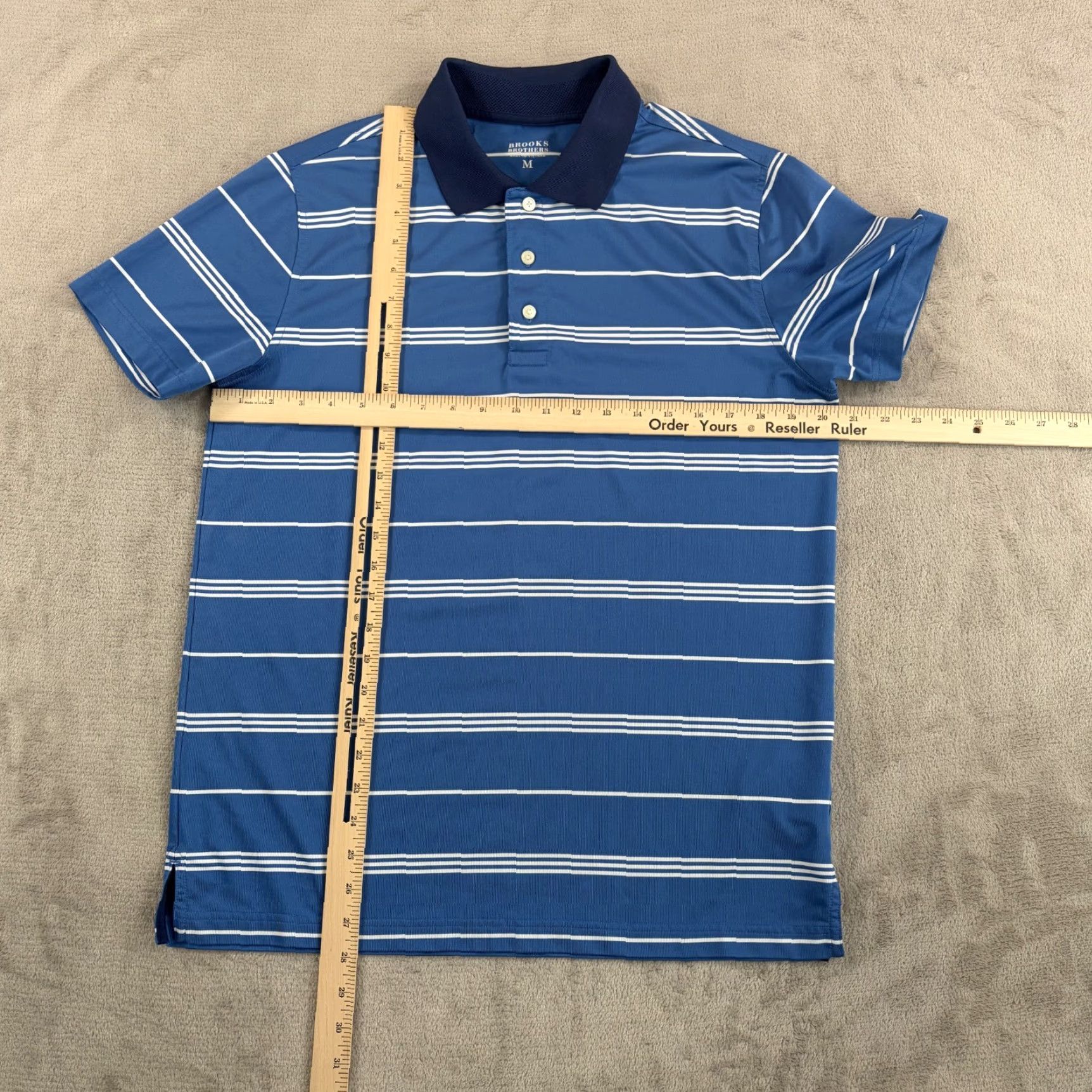 Brooks Brothers Brooks Brothers Performance Golf Polo Shirt in Blue Striped Men M SS NWOT Size US M / EU 48-50 / 2 - 6 Thumbnail