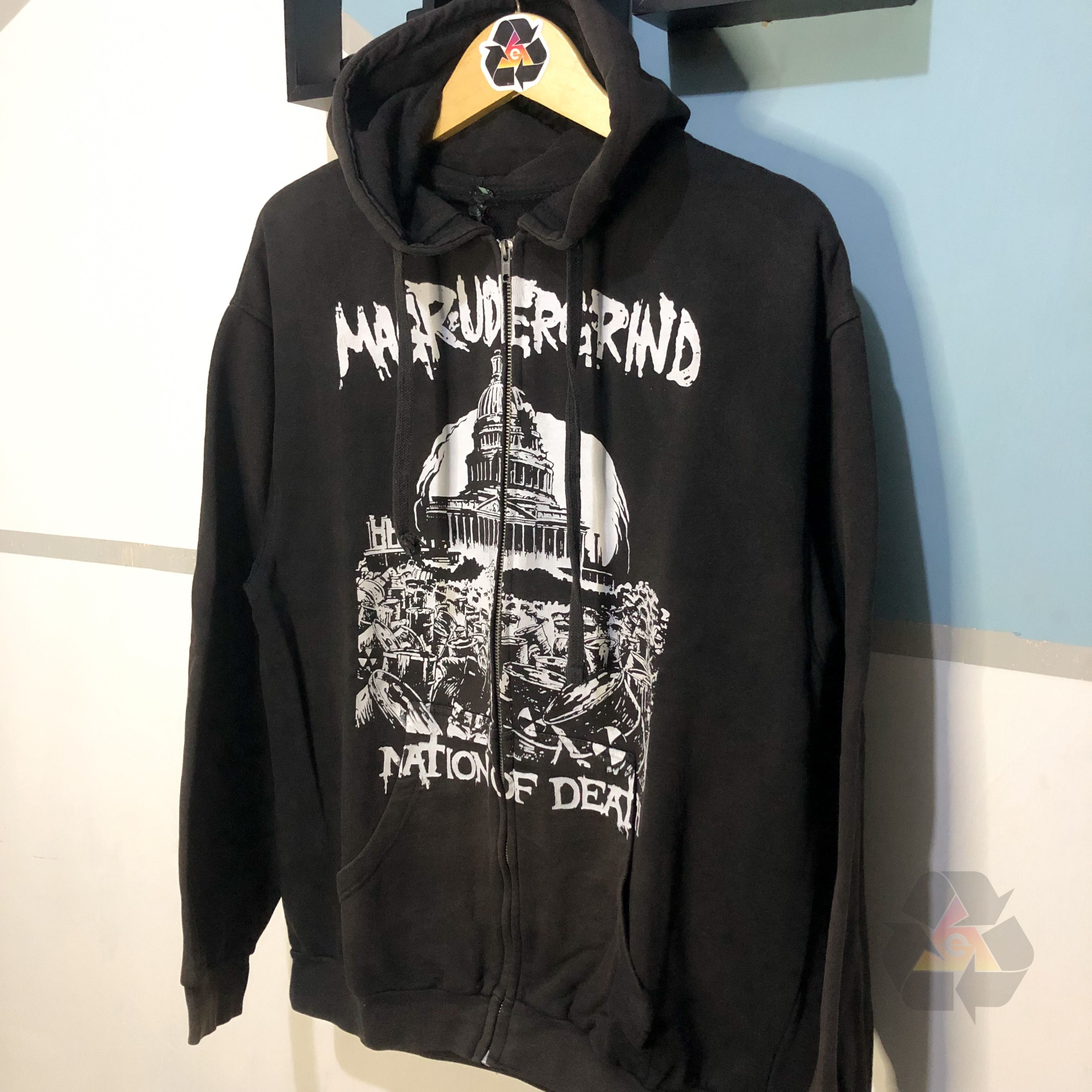 Band Tees RARE Magrudergrind Nation Of Death Y2k Zip Hoodie Size US L / EU 52-54 / 3 - 3 Thumbnail