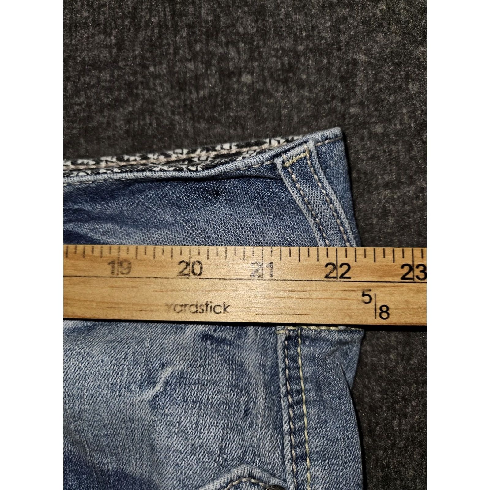 Ariat Ariat Real Regina Bootcut Jeans Women's 24W High Rise Blue Frayed Western Jeans 32in inseam Plus Womens Size 42" / US 20 - 3 Thumbnail
