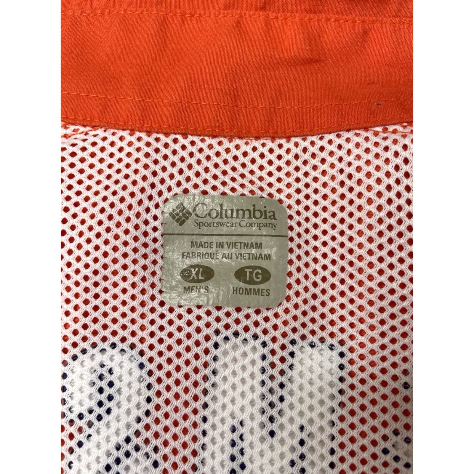 NCAA Columbia Shirt Mens XL Orange Purple Clemson Tigers Button Up NCAA vented Breathable Pockets Embroidered Multicolor Casual Sports University 90s? Size US XL / EU 56 / 4 - 2 Thumbnail