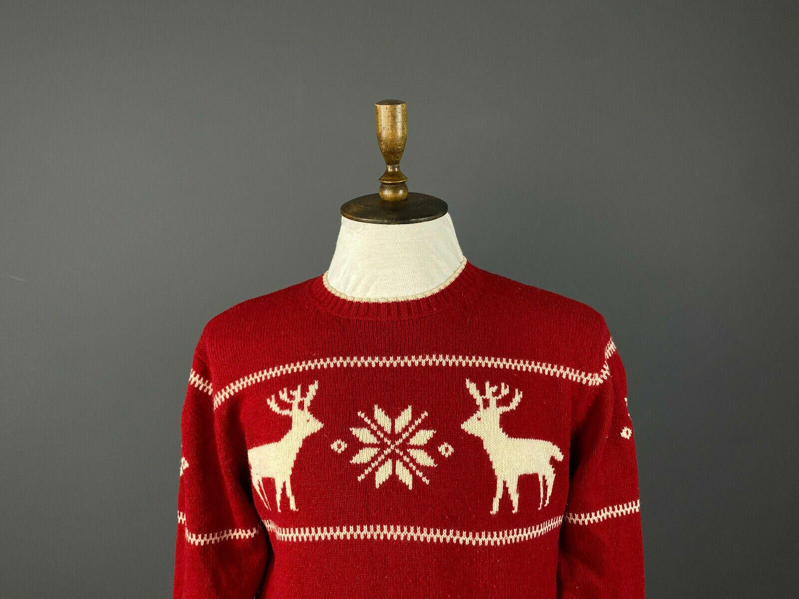 Gant Men Gant Red Wool Warm Winter Sweater Size L Pit to Pit 22" Size US L / EU 52-54 / 3 - 2 Thumbnail