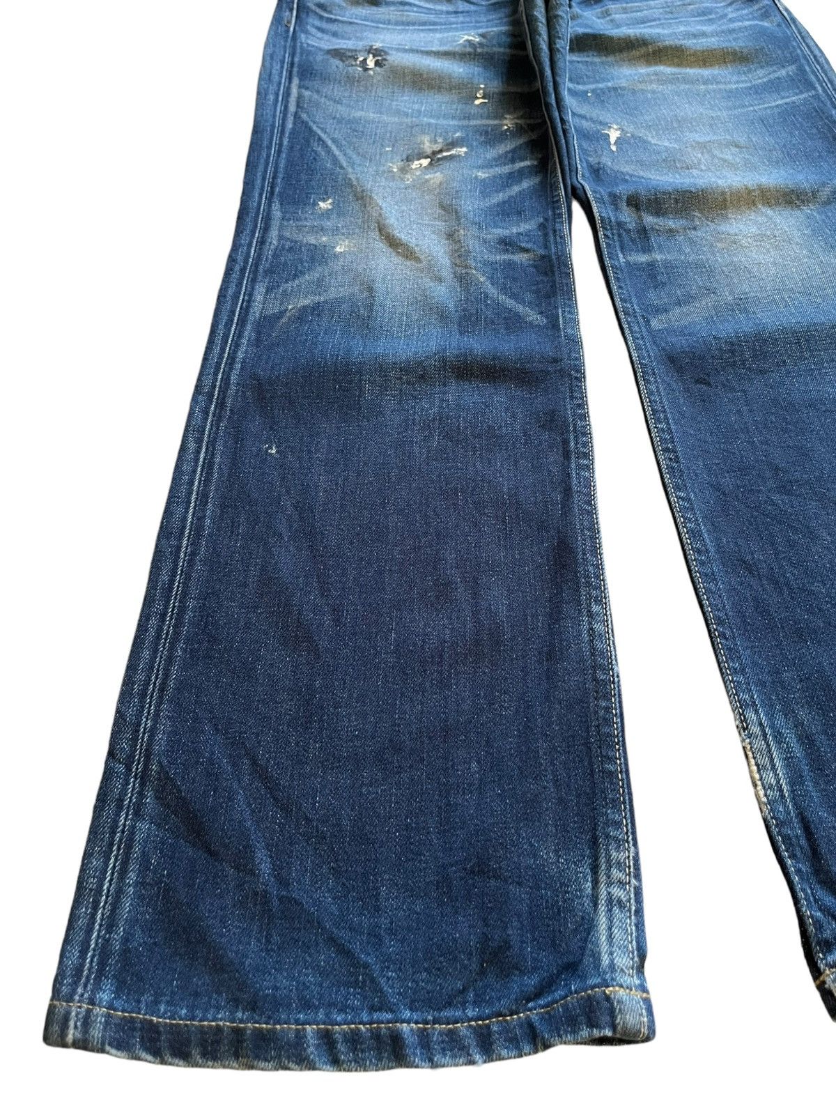 Levi's × Levi's Vintage Clothing Vintage 90s Levis 502 Blue Wash Paint Splattered Loose Jeans Size US 32 / EU 48 - 6 Thumbnail