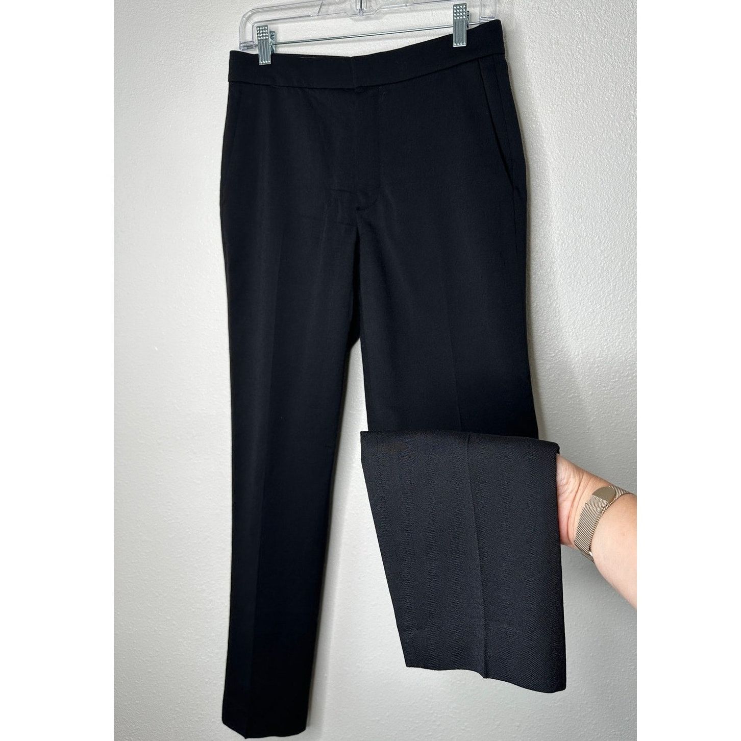 Chloe Chloe Black Wool Slacks Slash Pocket Zip Trouser Pant 36 / 4 Size 27" / US 4 / IT 40 - 1 Thumbnail