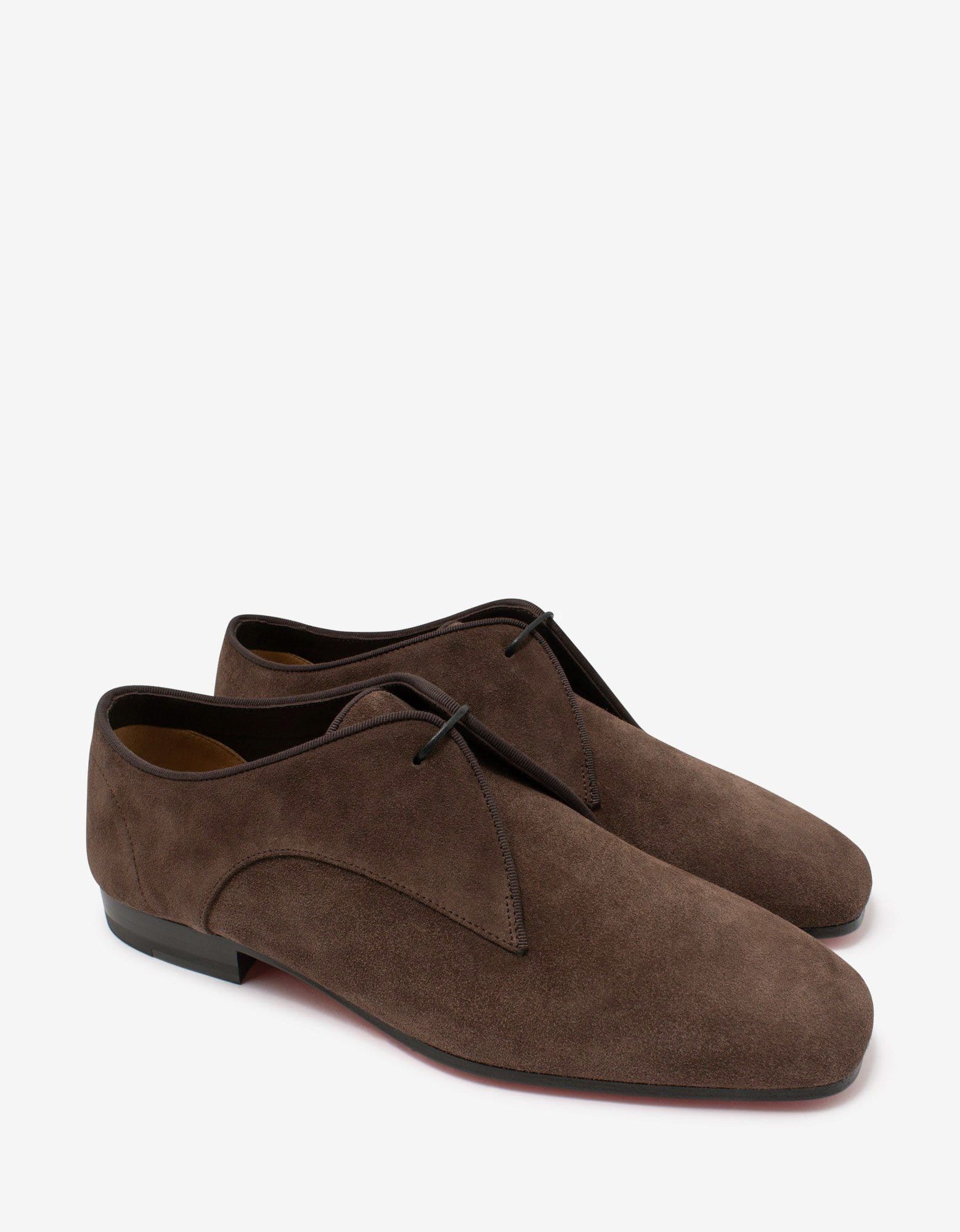 Christian Louboutin Christian Louboutin Carderby Brown Suede Leather Shoes Size US 11 / EU 44 - 1 Thumbnail