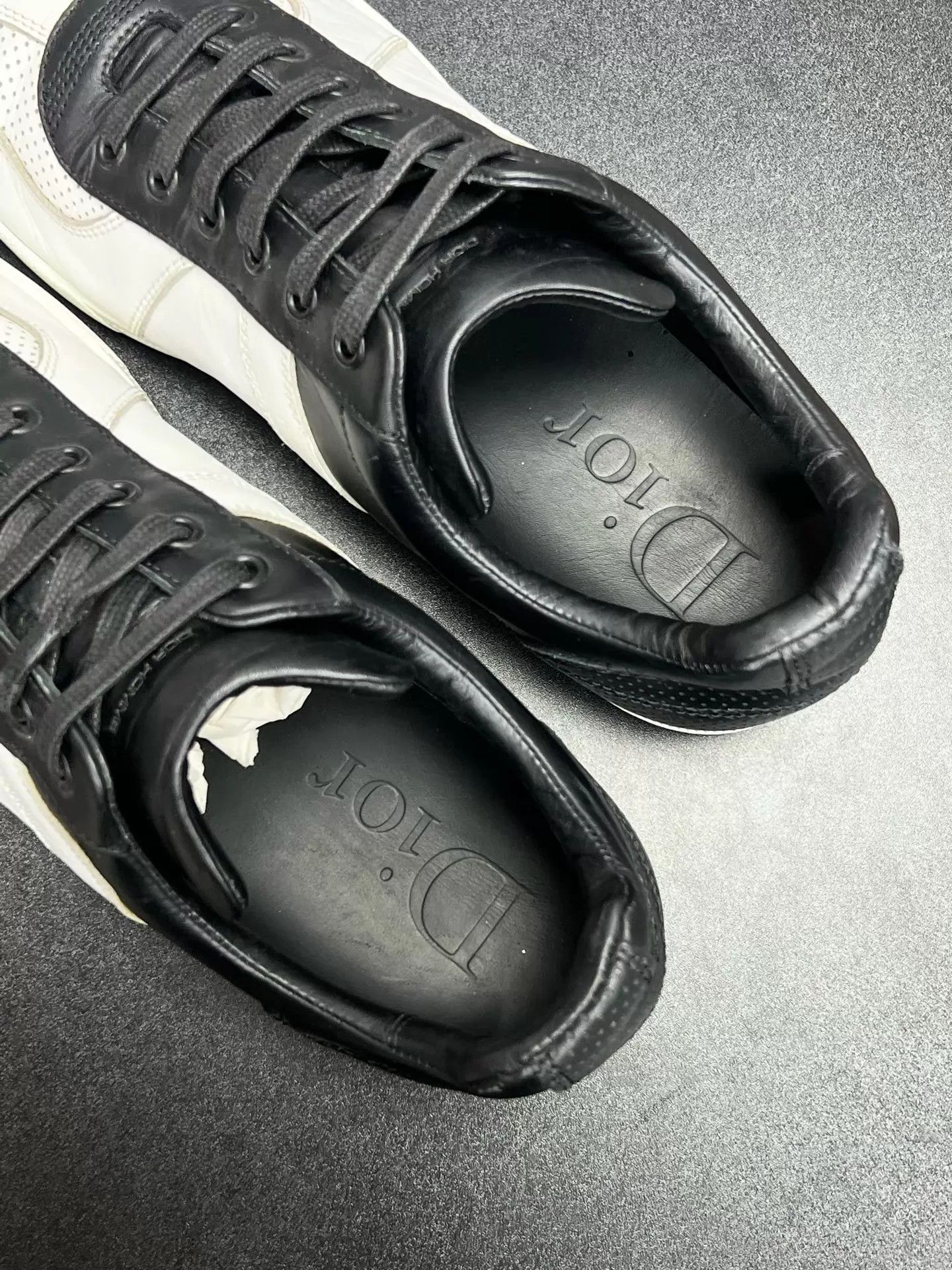 Dior DIOR B01 Black & White Leather German Trainer 42.5 Size US 9.5 / EU 42-43 - 4 Thumbnail