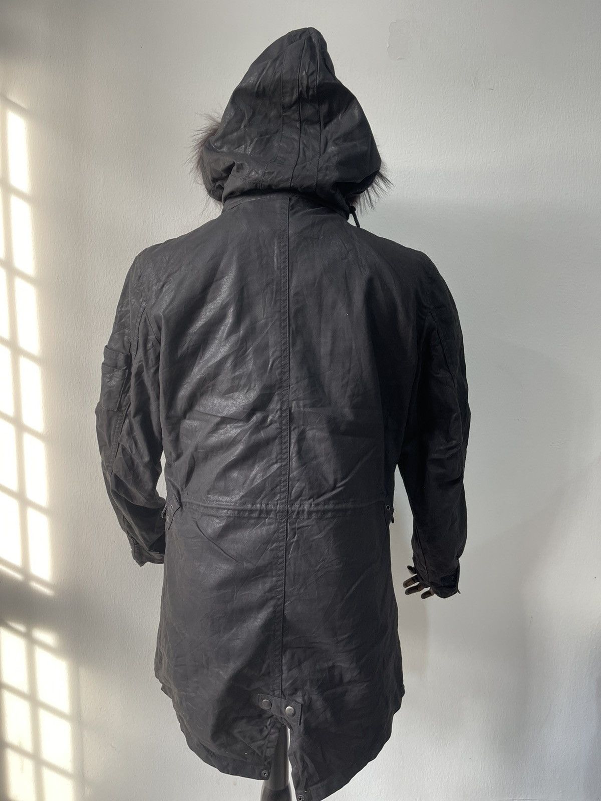 Le Grande Bleu (L.G.B.) RARE 2000s LGB Tornado Mart Fur Wax Parka Armor Style C1 Size US L / EU 52-54 / 3 - 17 Thumbnail