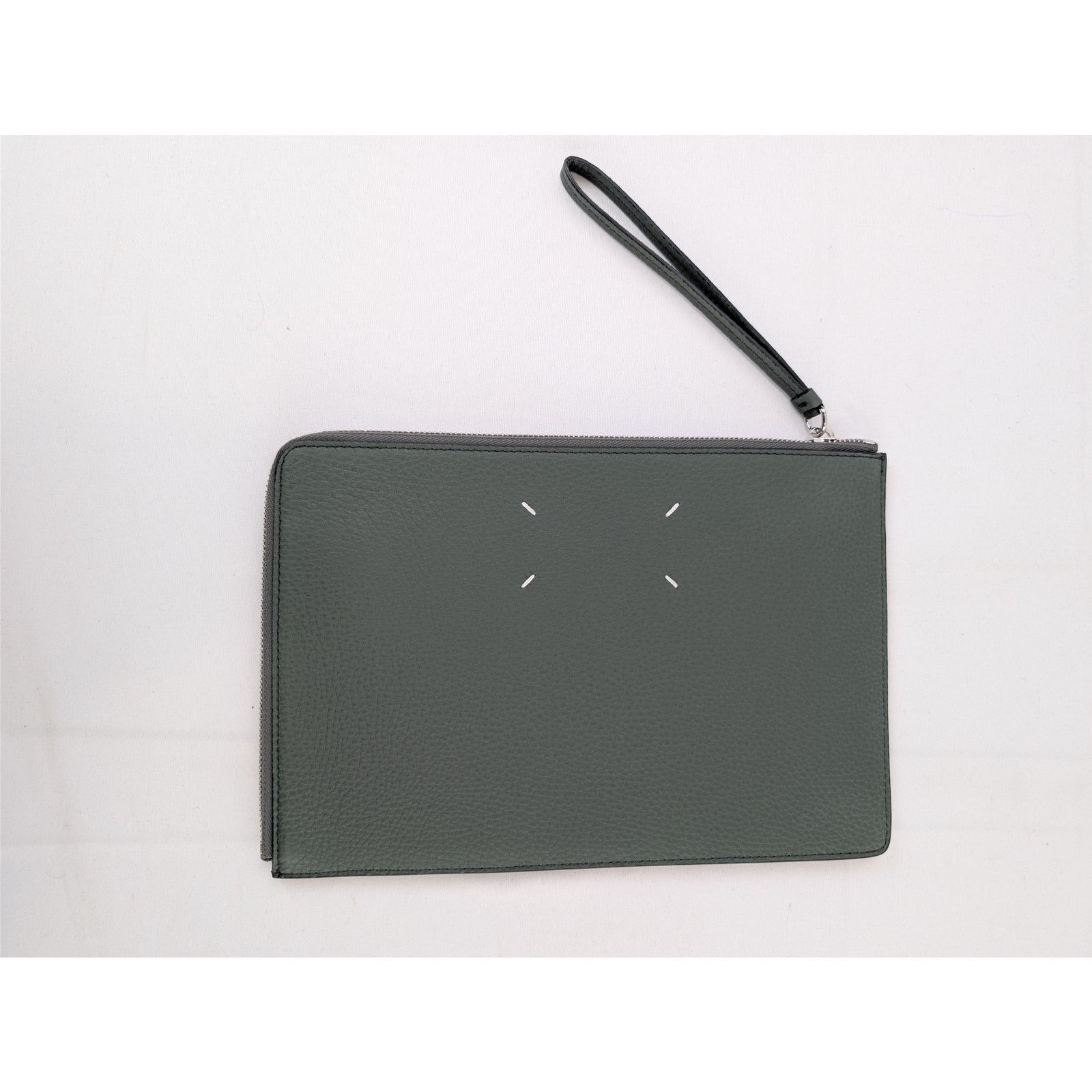 Maison Margiela o1rshd1 Size: OS / Four Stitches Leather Pouch Wallet Green Size ONE SIZE - 1 Thumbnail