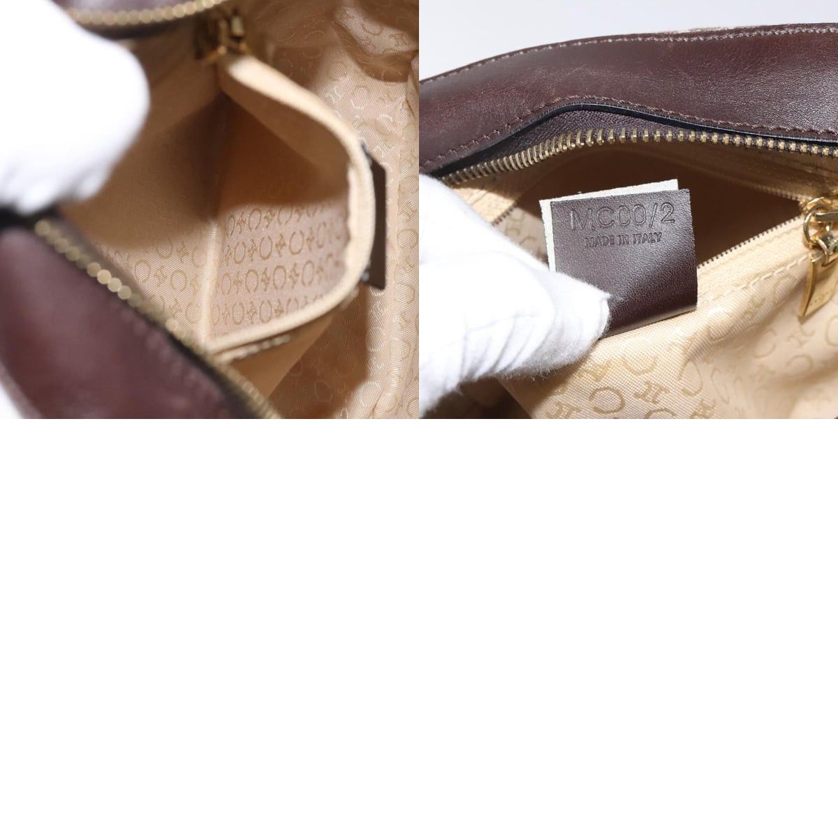Celine CELINE C Macadam Canvas Hand Bag Brown Gold Size ONE SIZE - 12 Thumbnail