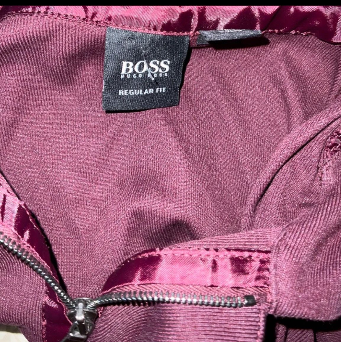 Hugo Boss Men’s used Boss polo zipper shirt maroon size S small Pre ow Size US S / EU 44-46 / 1 - 3 Thumbnail