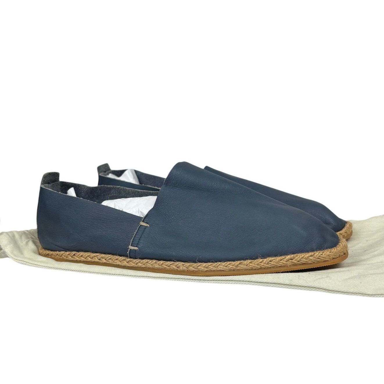 Loewe Loewe Leather Espadrille Flats Shoes Women's 10 Navy Size US 10 / IT 40 - 1 Thumbnail