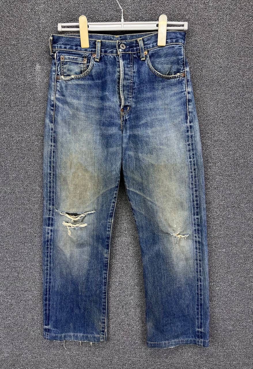 Levi's Vintage 90’s LEVIS 702xx Big E Selvedge Redline Buckle Back Size US 29 - 1 Thumbnail