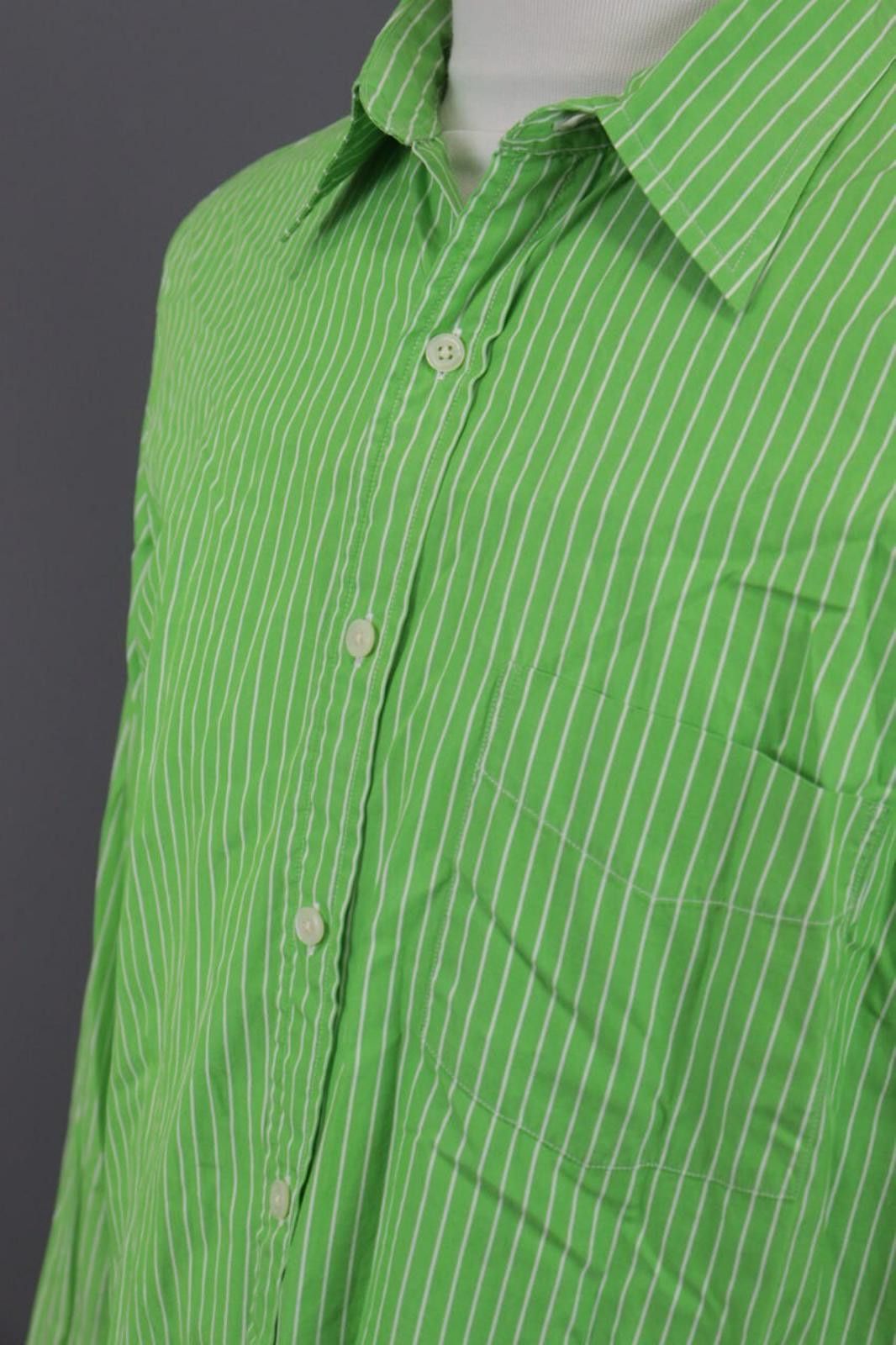 J.Crew J.Crew Tailored Fit Green Striped Dress Shirt Size 42 / L Size US L / EU 52-54 / 3 - 9 Thumbnail