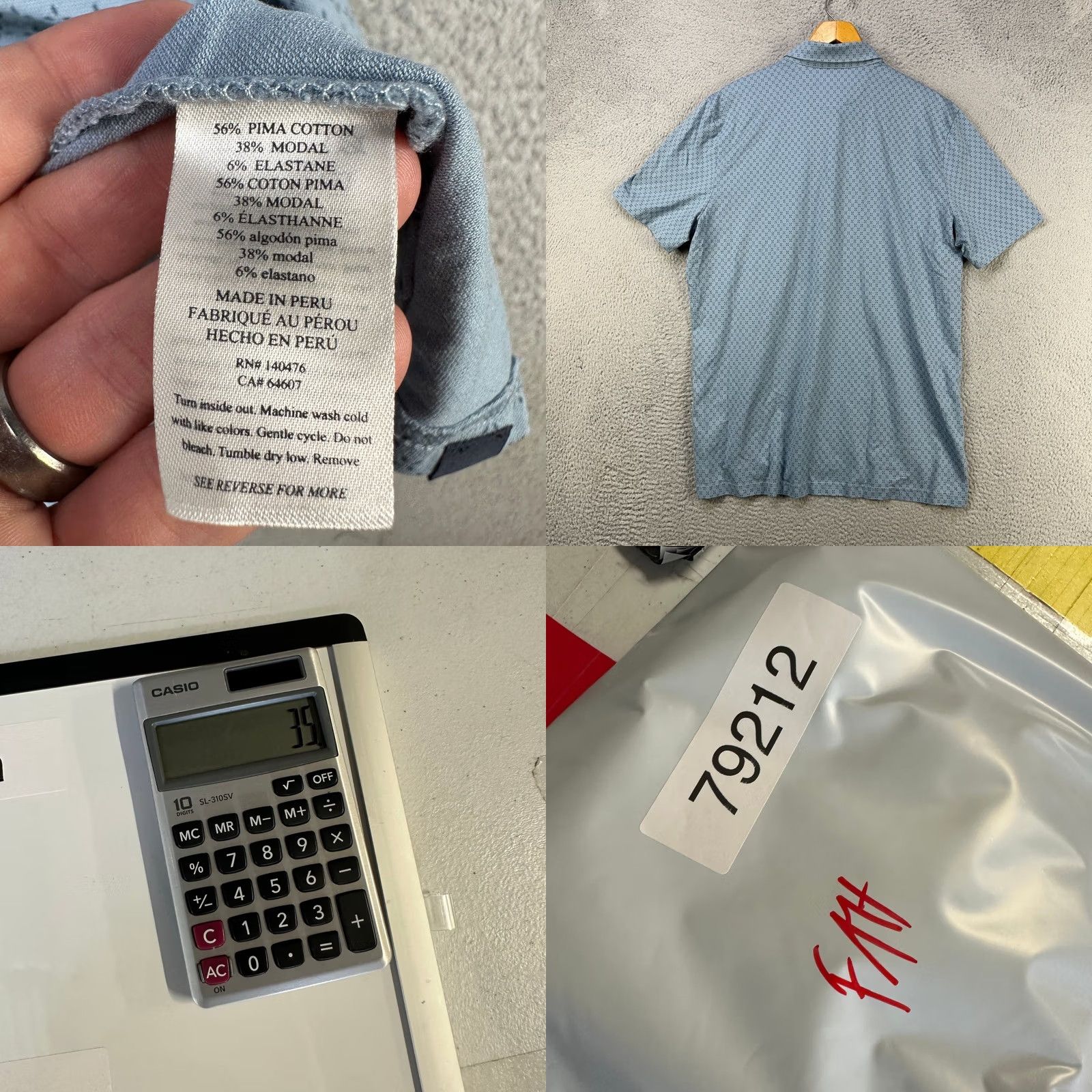 Faherty Faherty Reserve The Movement Polo Shirt Mens XXL Blue Geometric Print Size US XXL / EU 58 / 5 - 8 Thumbnail