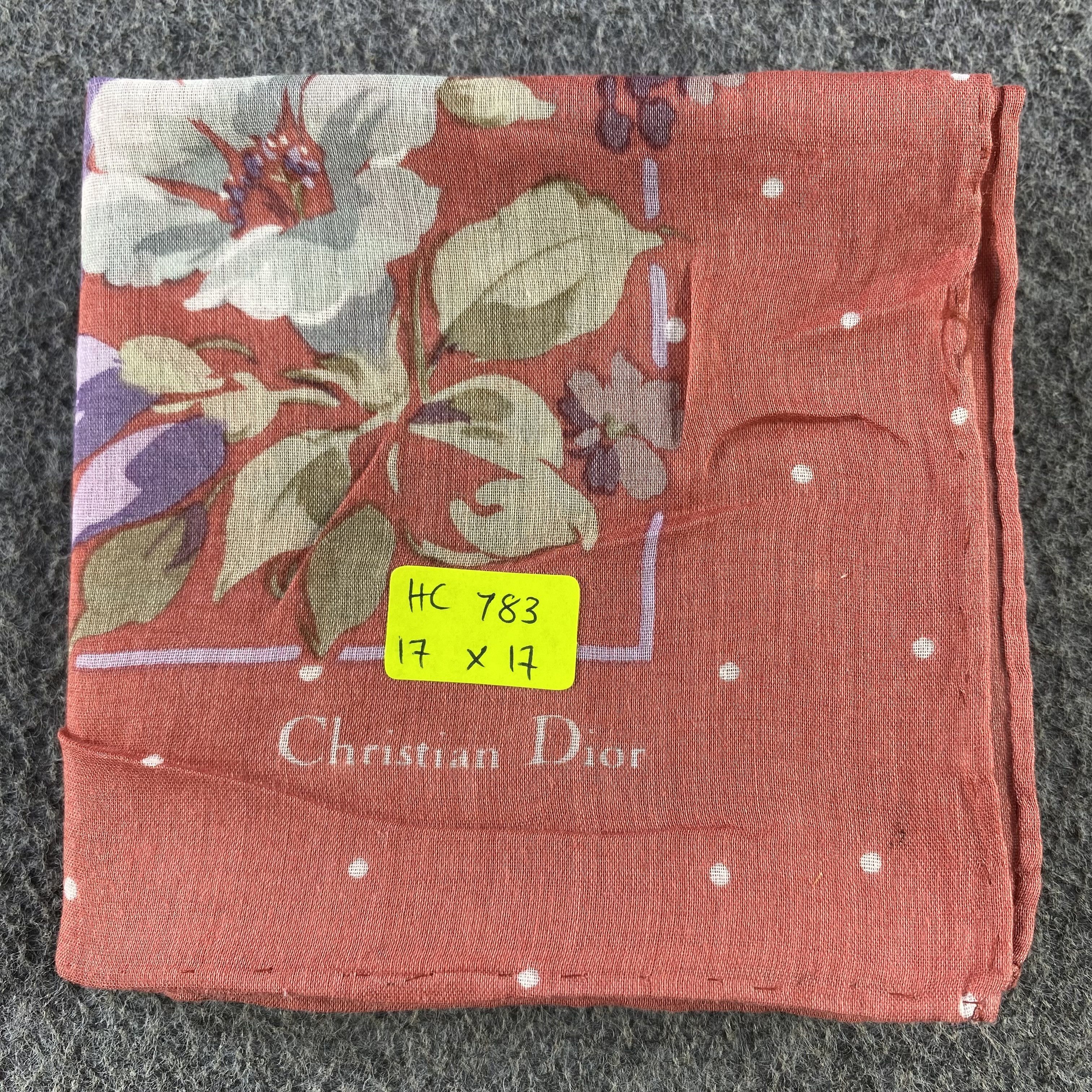 Vintage Christian Dior Handkerchief/Neckerchief/Bandana HC783 Size ONE SIZE - 5 Thumbnail
