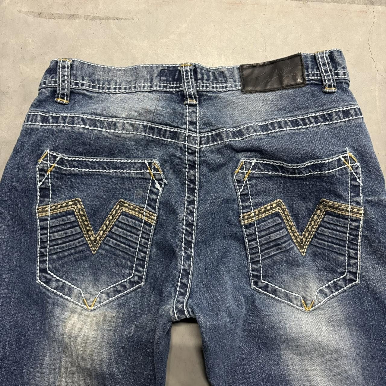 Vintage Crazy Vintage Y2K/2000s Straight fit Streetwear Style Dark Blue Wash TrueLuck Denim Jeans! Size US 30 / EU 46 - 5 Thumbnail