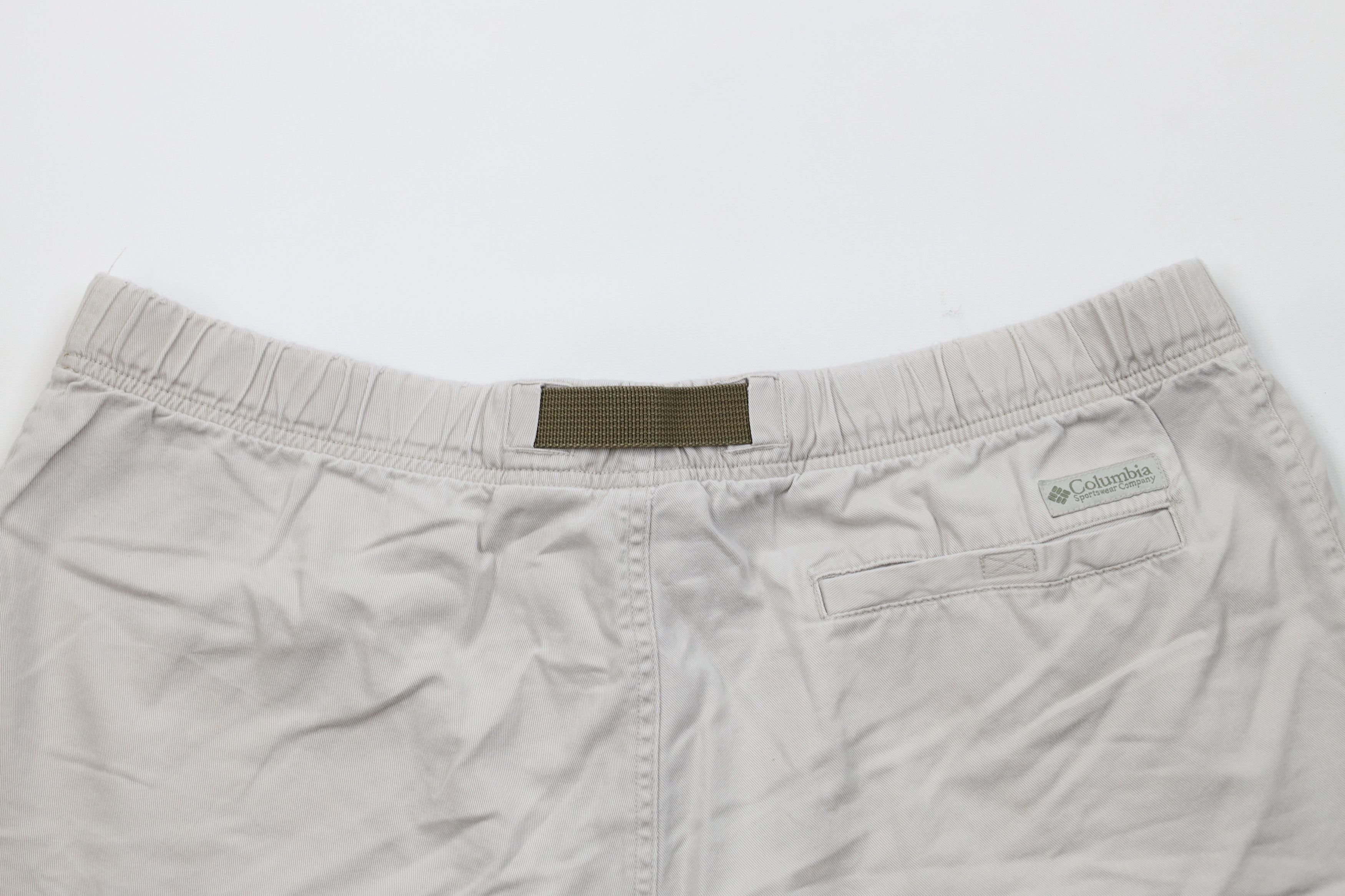 Columbia × Vintage Vintage 90s Columbia Belted Above Knee Shorts Beige Cotton Size US 36 / EU 52 - 10 Thumbnail
