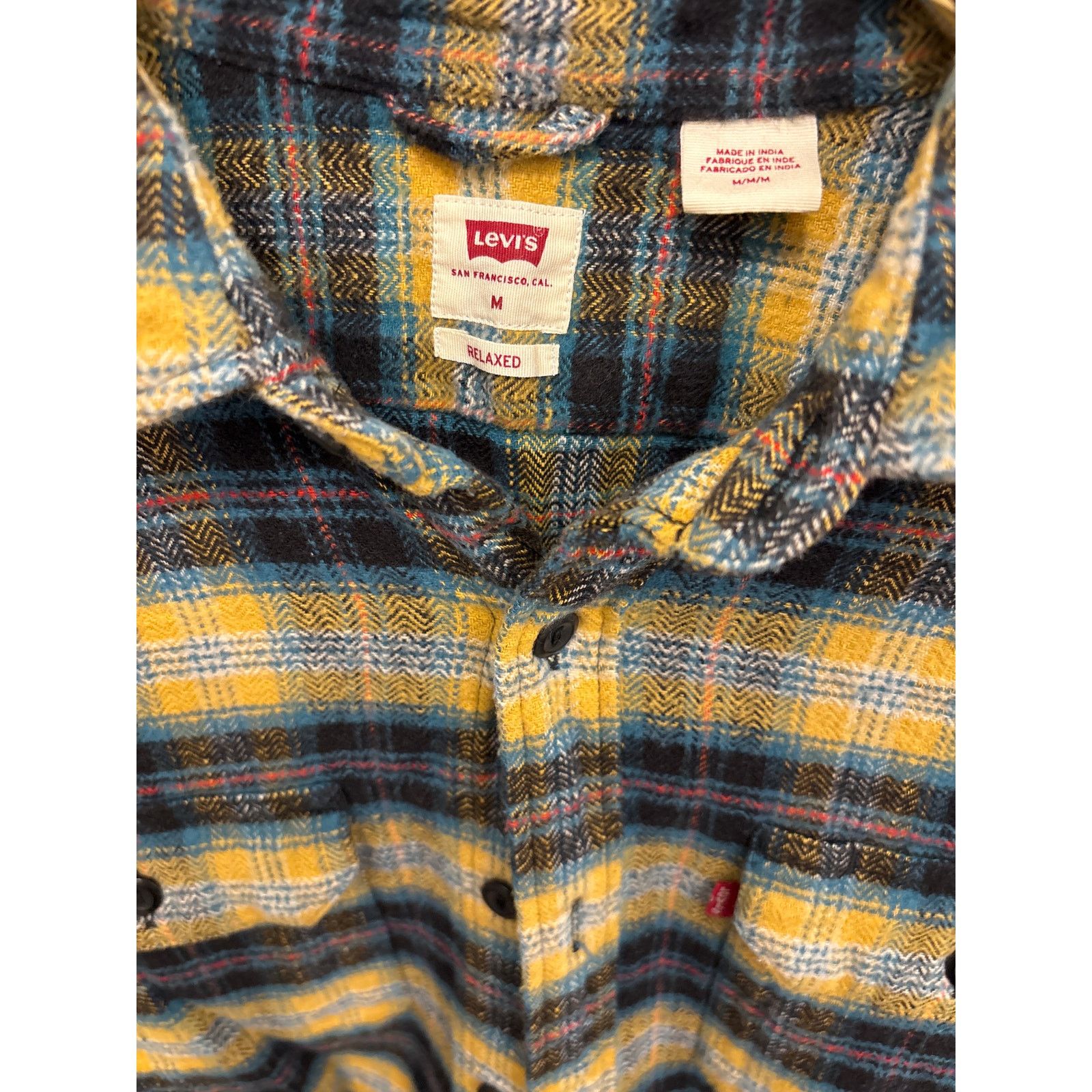 Levi's LEVI’S Herringbone Check Plaid Soft Cotton Flannel Size M Size US M / EU 48-50 / 2 - 3 Thumbnail