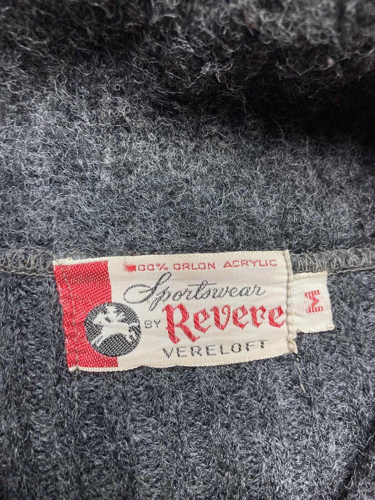 Vintage 60s acrylic sweater shawl collar shag hairy mohair stripe M Size US M / EU 48-50 / 2 - 4 Thumbnail