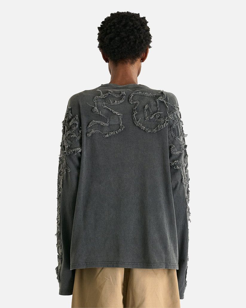 Acne Studios o1s1v1r1oon0825 Distressed Long Sleeve in Faded Black Size US L / EU 52-54 / 3 - 3 Thumbnail