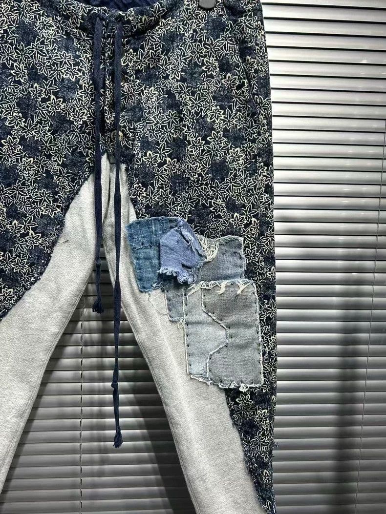 Greg Lauren Greg Lauren size 2 Gray corset drawstring kangaroo pants 2 Size US 28 / EU 44 - 4 Thumbnail
