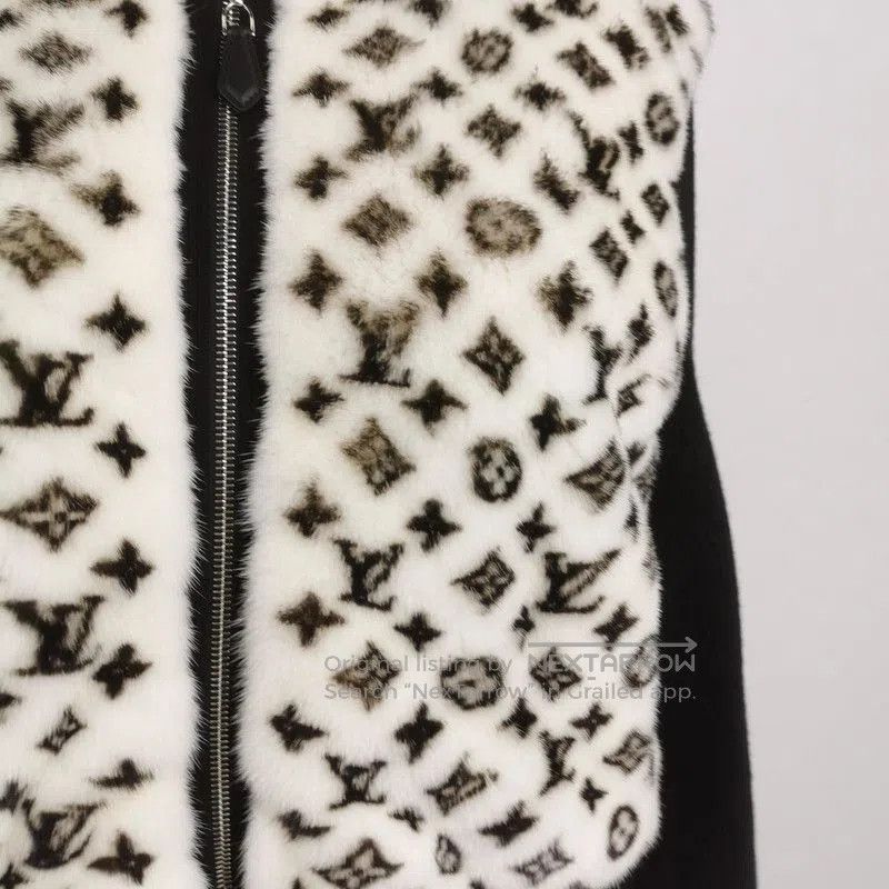 Louis Vuitton Louis Vuitton Color-blocked Mink Wool Blend Jacket. Size US S / EU 44-46 / 1 - 3 Thumbnail