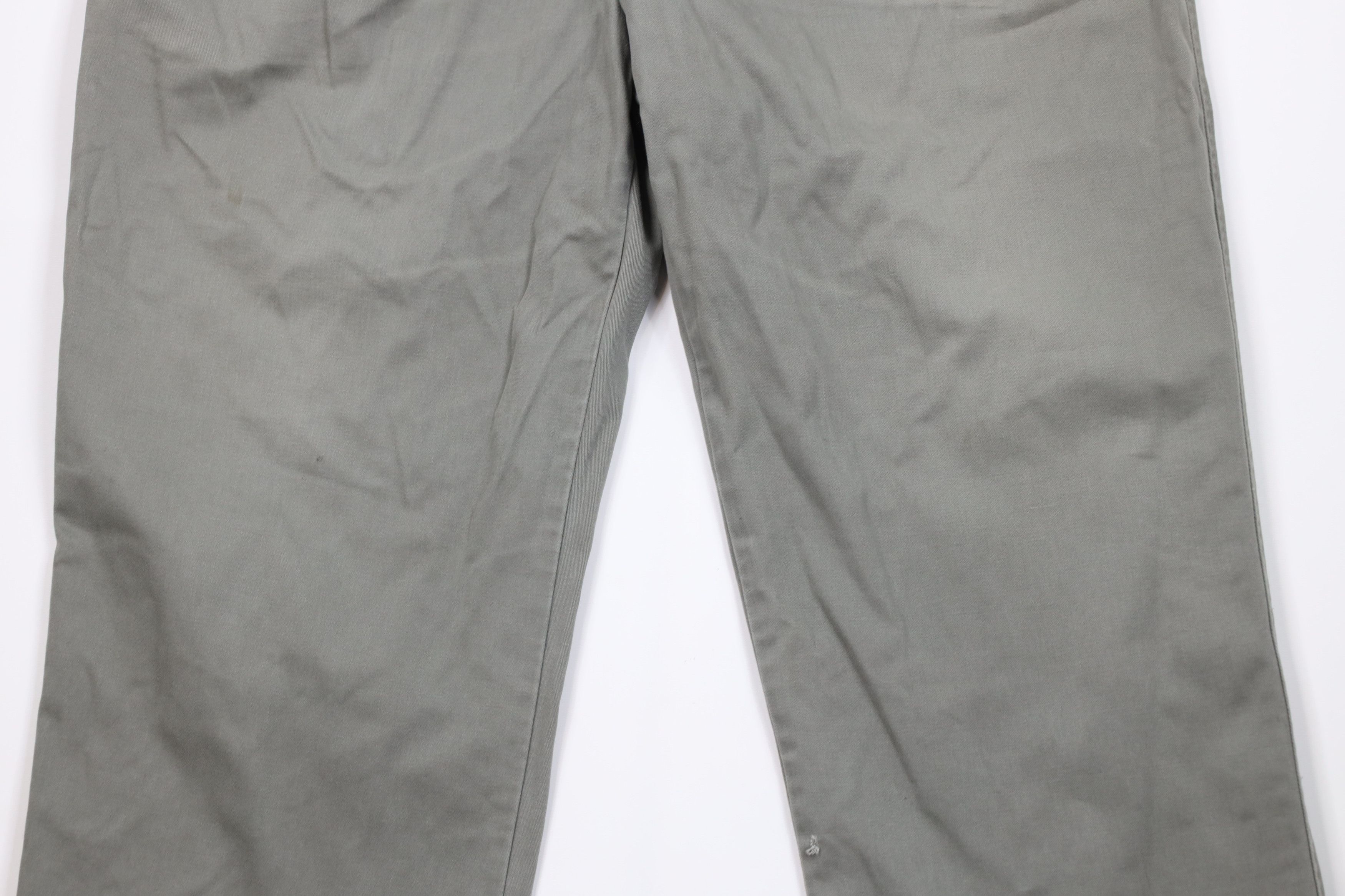 Eddie Bauer Vintage 90s Eddie Bauer Pleated Wide Leg Chino Pants Green Size US 40 / EU 56 - 3 Thumbnail