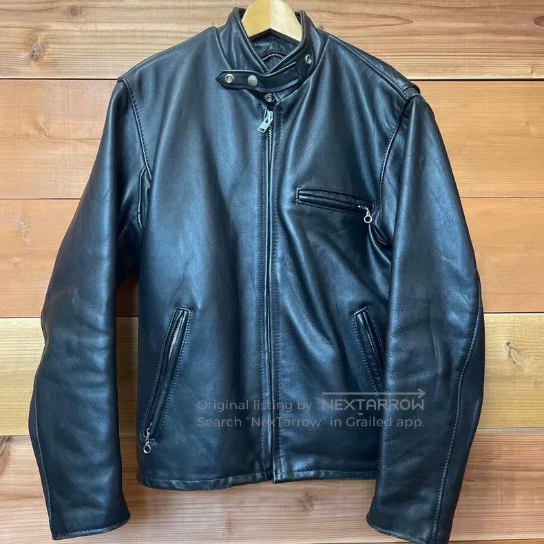 Schott Schott Straight stand-up collar leather jacket, classic st Size US M / EU 48-50 / 2 - 1 Thumbnail