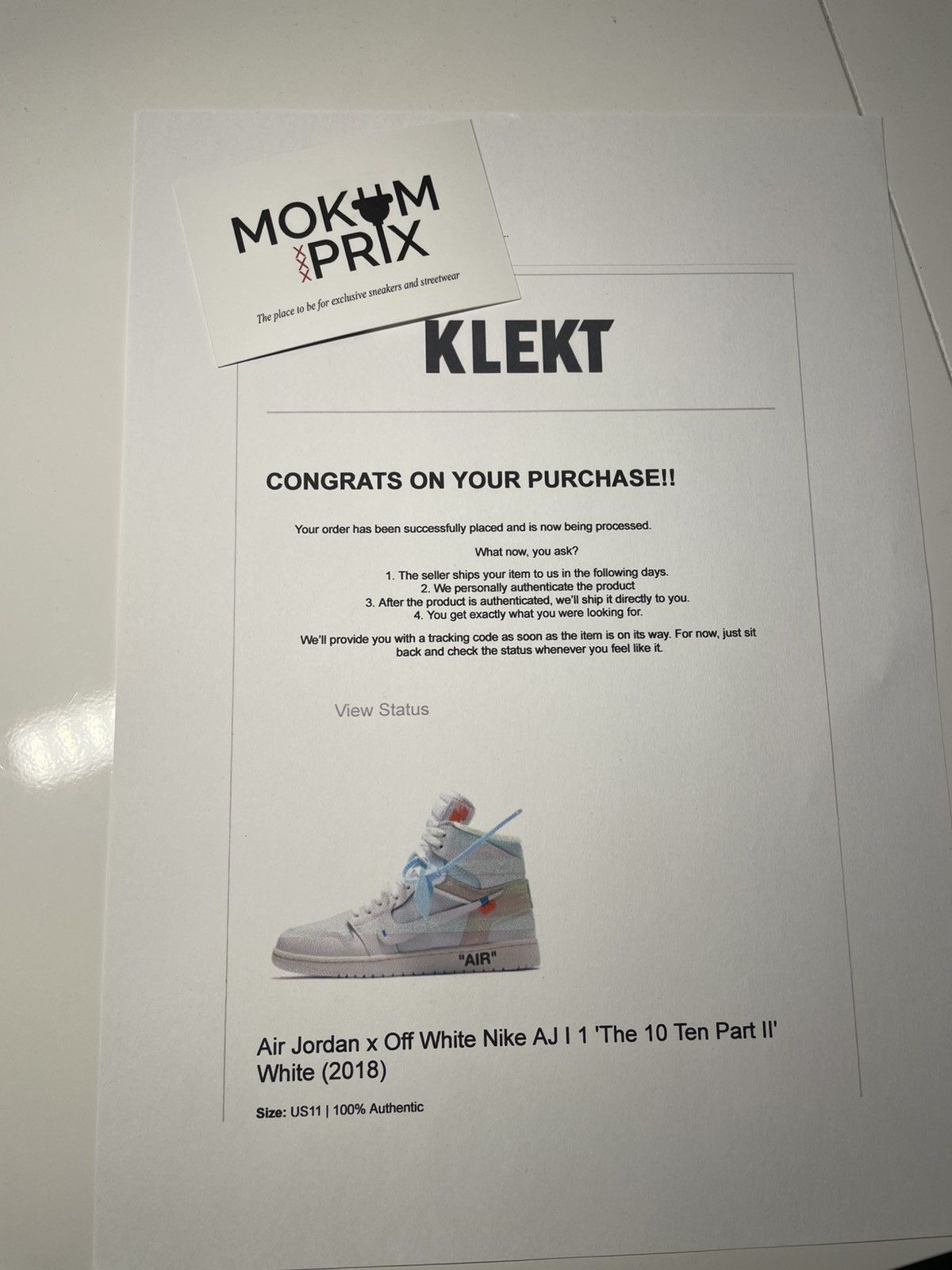 Jordan Brand Nike Air Jordan 1 x Off-White “NRG” Europe Exclusive Size US 11 / EU 44 - 22 Thumbnail