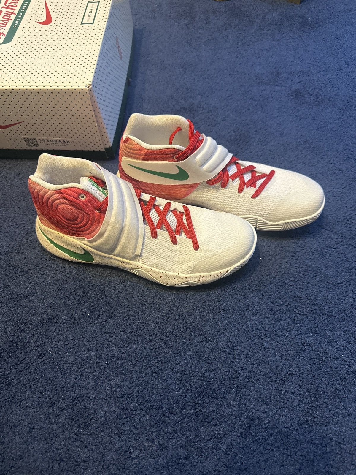 image of Nike Kyrie 2 Ky-Rispy Kreme Shoes in White, Men's (Size 9.5)