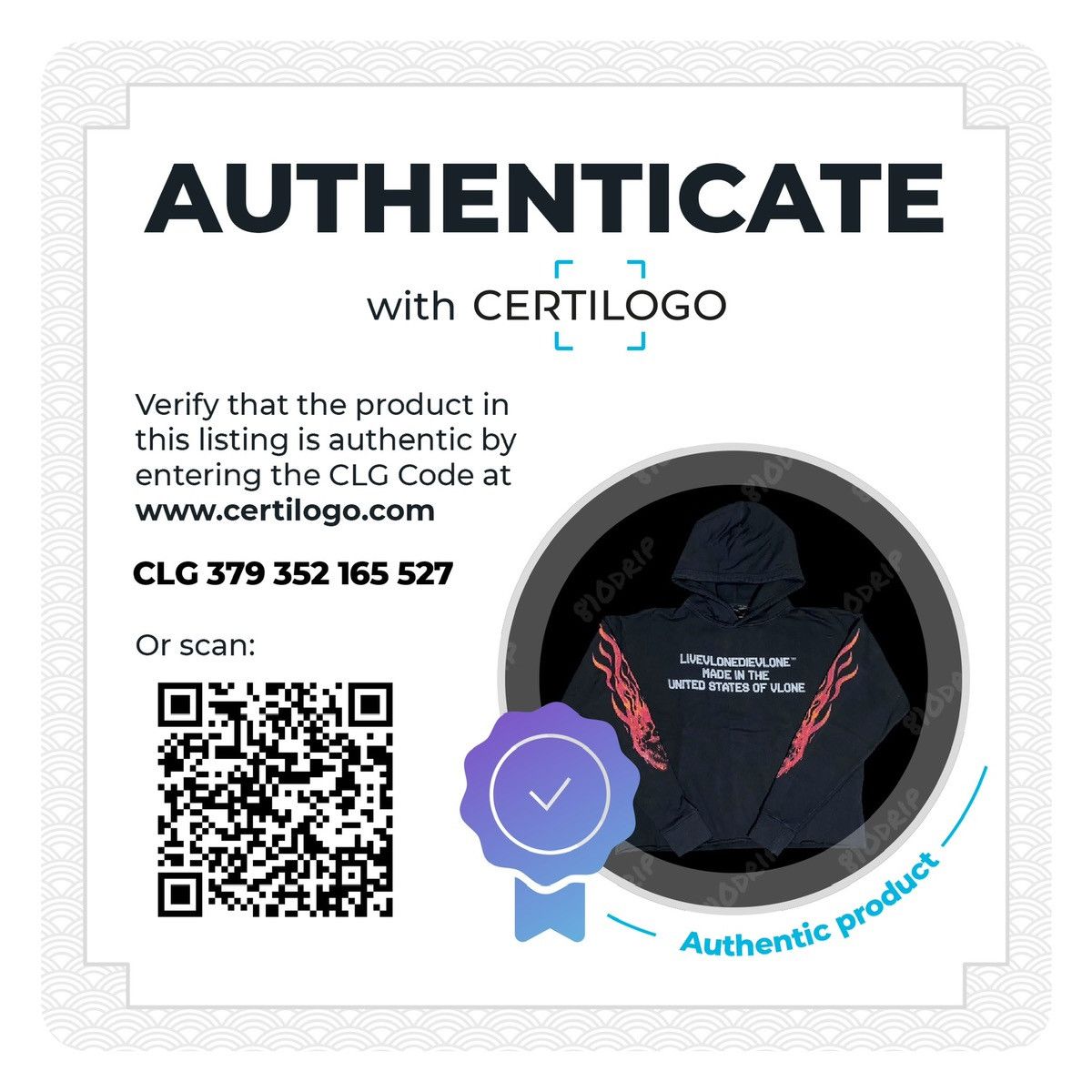 Vlone US Of V (United States Of Vlone) Hoodie (M) Size US M / EU 48-50 / 2 - 6 Thumbnail