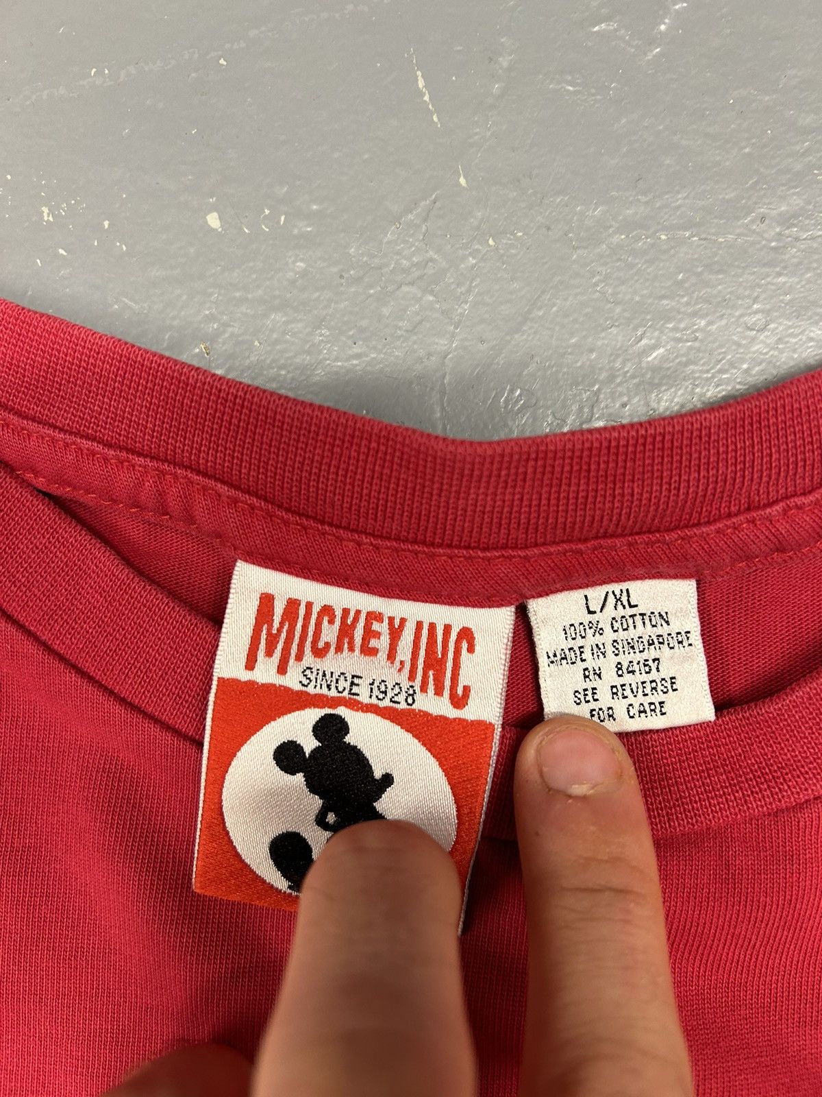 Mickey Mouse Crazy Vintage Essential 90s Red Mickey Mouse Disney T-Shirt Size US XL / EU 56 / 4 - 3 Thumbnail