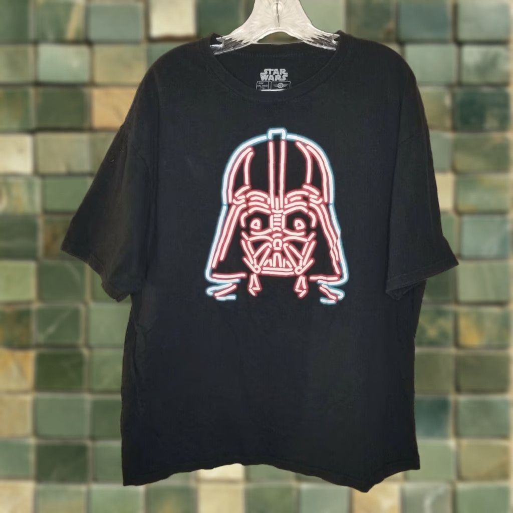 Star Wars STAR WARS Shirt Darth Vader Neon Black 2XL Mens T-Shirt Star Wars Theme 90s style Size US XXL / EU 58 / 5 - 1 Thumbnail