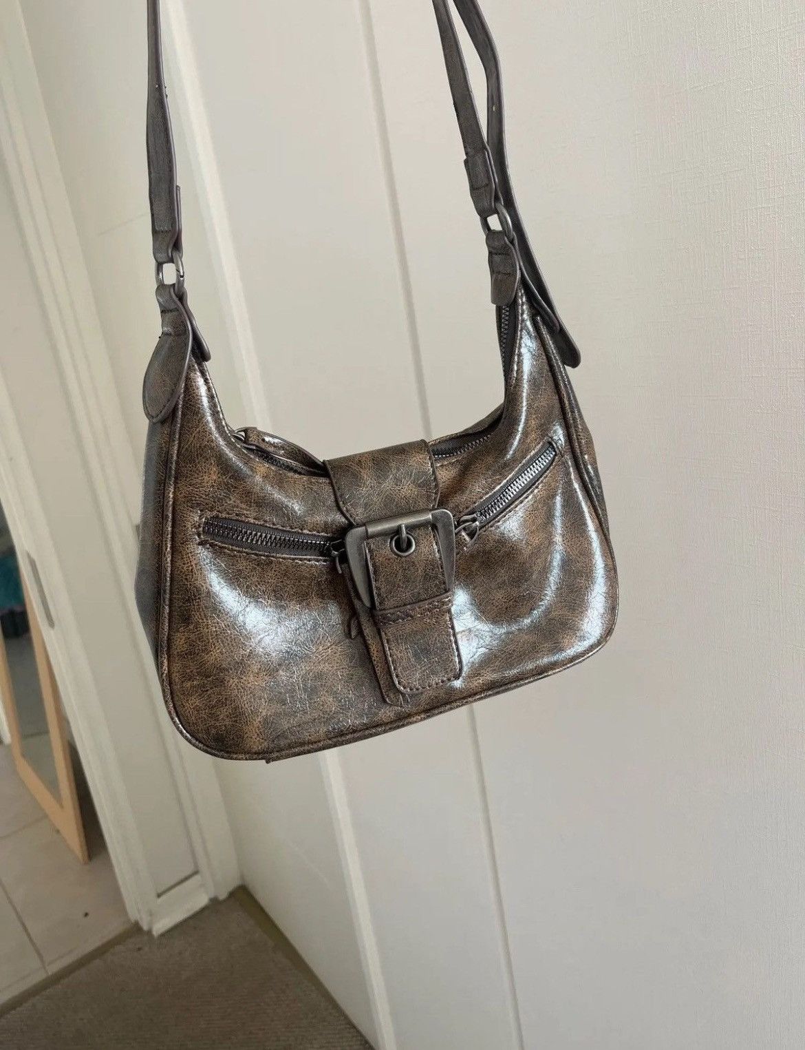 Leather PU Leather Shoulder Bag Size ONE SIZE - 5 Thumbnail