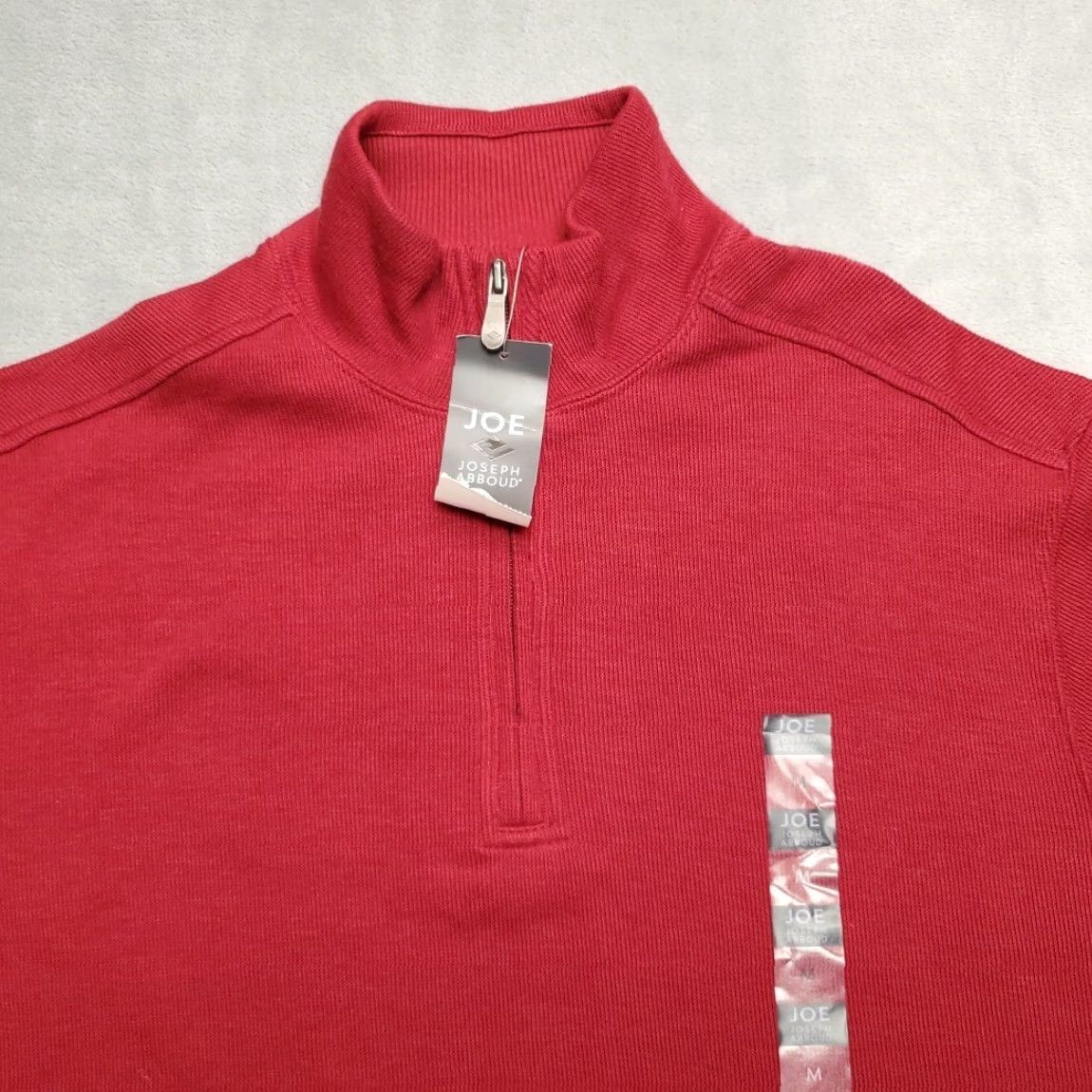 Joseph Abboud VINTAGE Joseph Abboud Sweater Men M Red Cotton Blend 1/4 Zip Mock Neck Pullover NEW Size US M / EU 48-50 / 2 - 2 Thumbnail