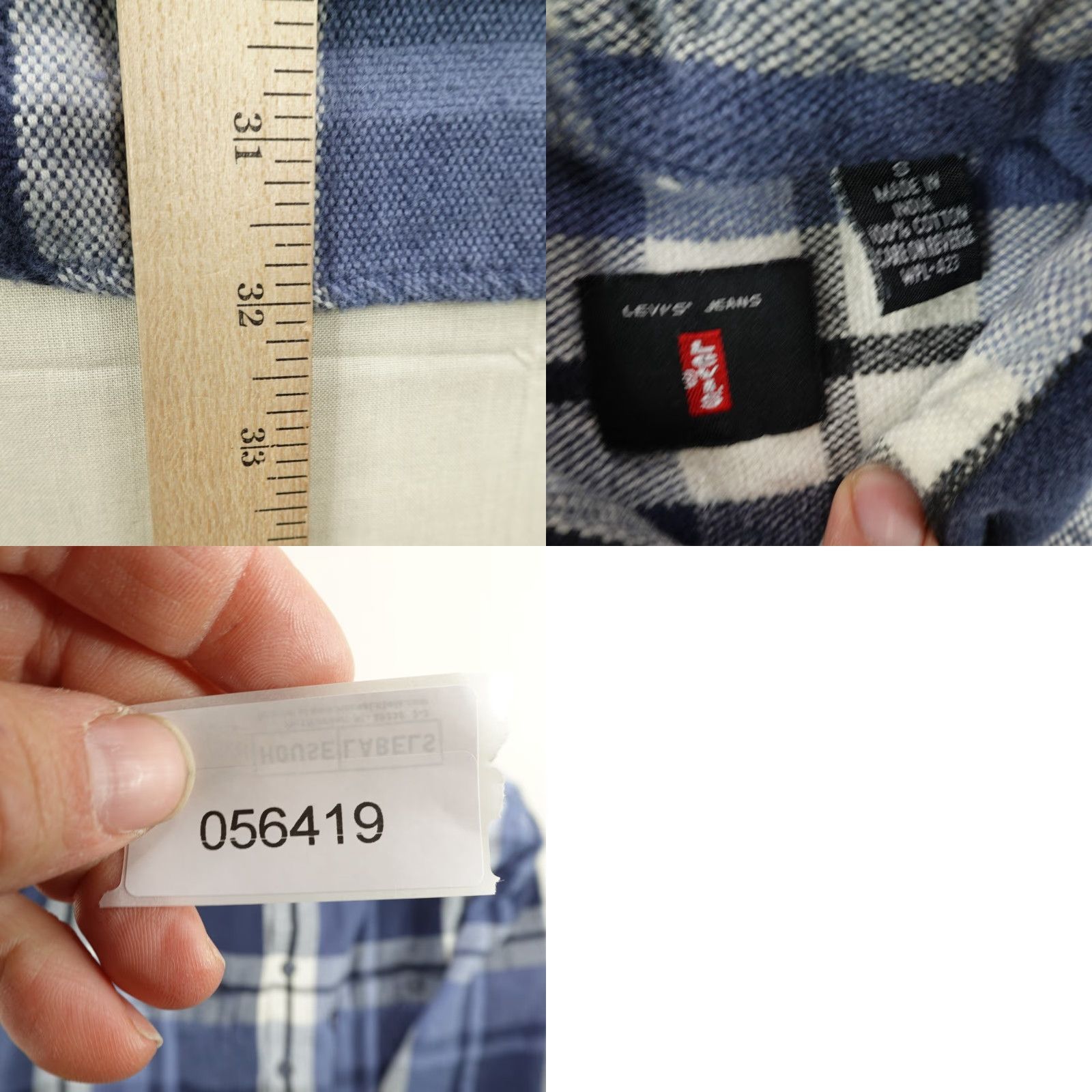 Levi's VINTAGE Levi's Button-Up Shirt Mens S Blue Plaid Flannel 90s Cotton Long Sleeve Casual Workwear 90s Mens Size US S / EU 44-46 / 1 - 8 Thumbnail