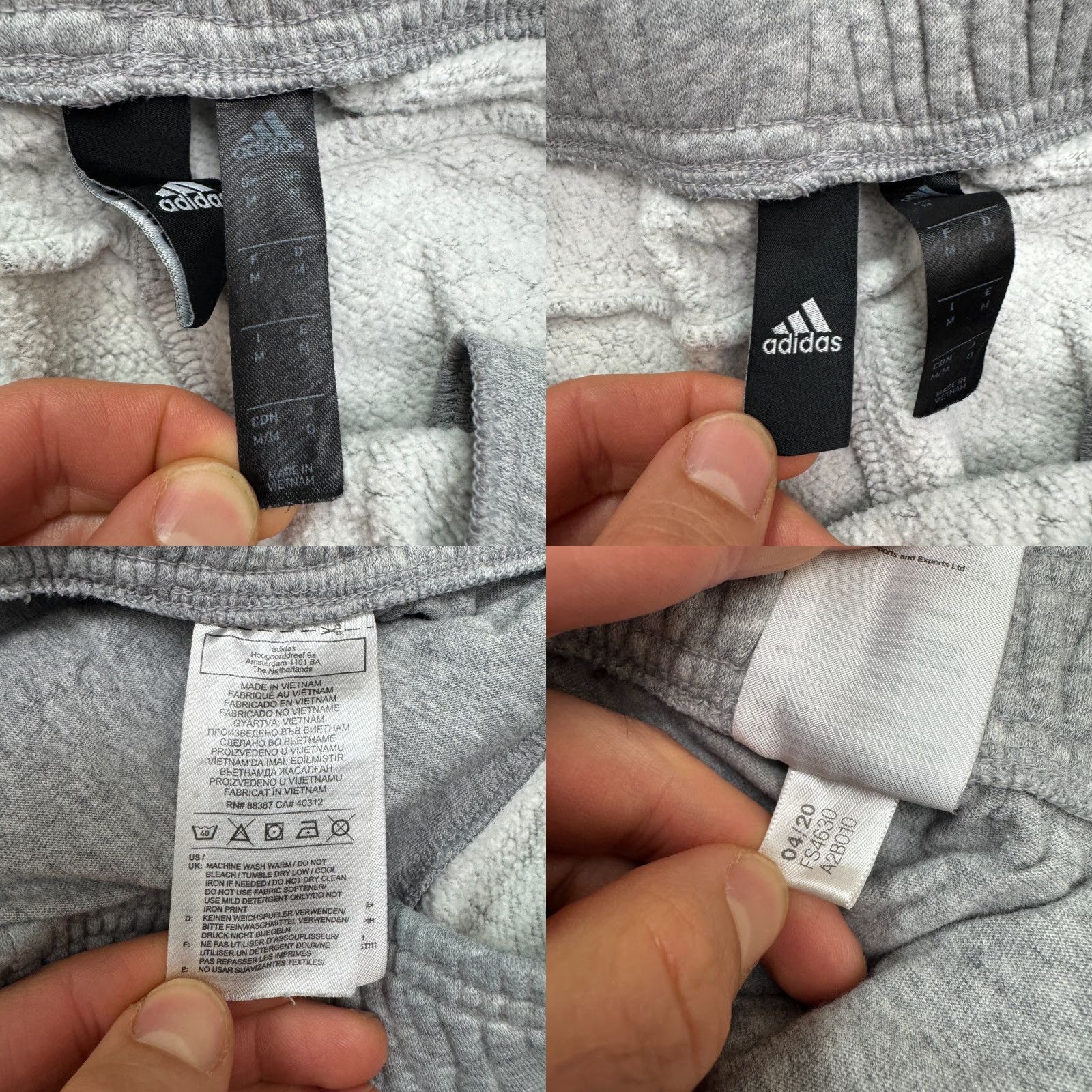 Adidas Adidas Graphic Jogger Sweatpants Mens Medium Gray Elastic Waist Athletic Activewear Casual Travel Shirt Size US 31 - 8 Thumbnail