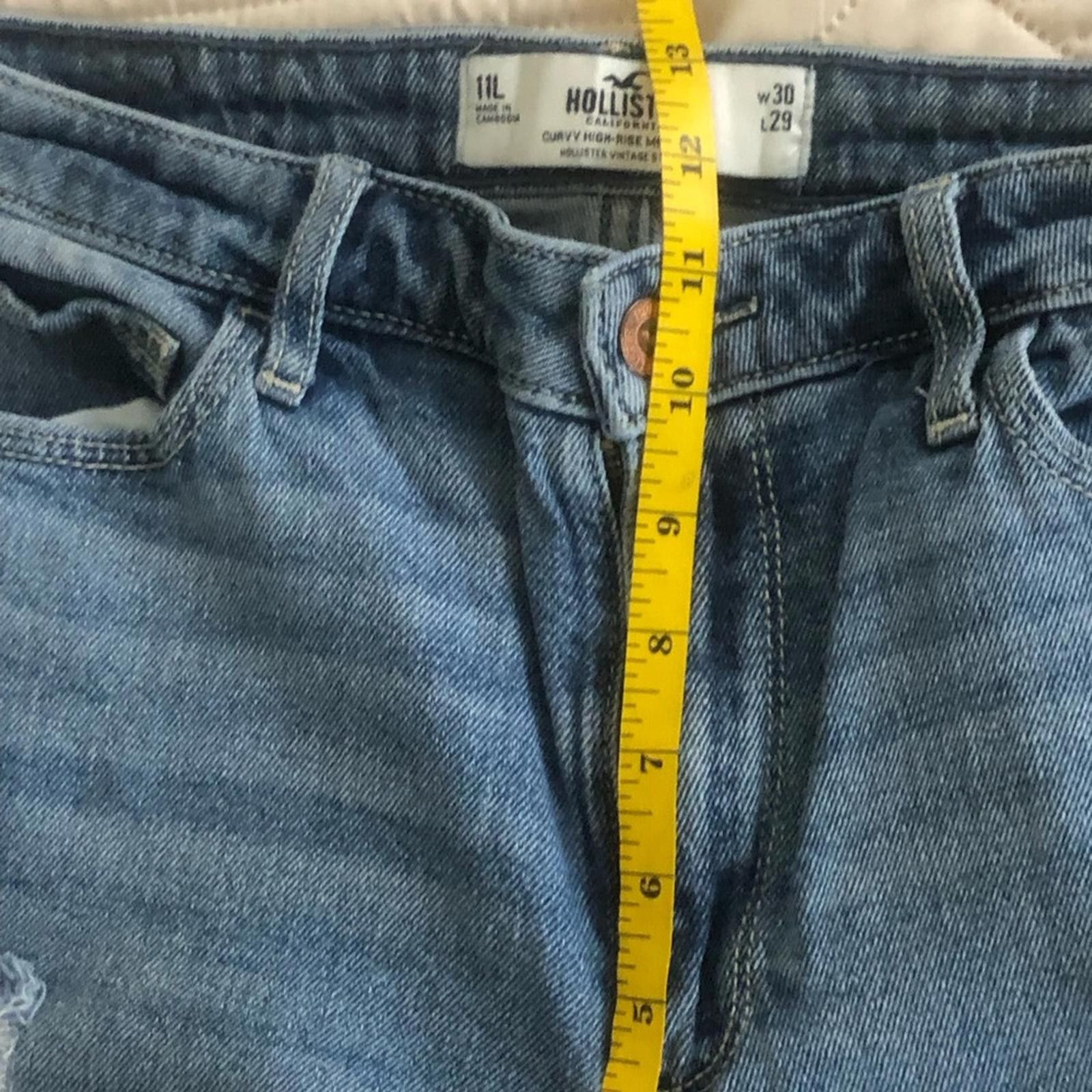 Other 11L Hollister High-Rise Mom Distressed Jeans Size 30" / US 8 / IT 44 - 7 Thumbnail