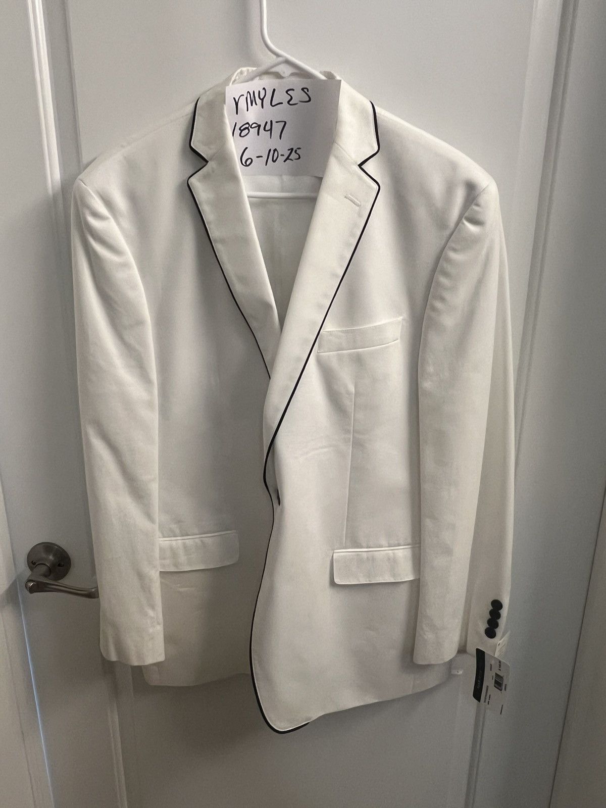 Van Heusen White Mens Suit Jacket/Blazer Size US L / EU 52-54 / 3 - 1 Thumbnail