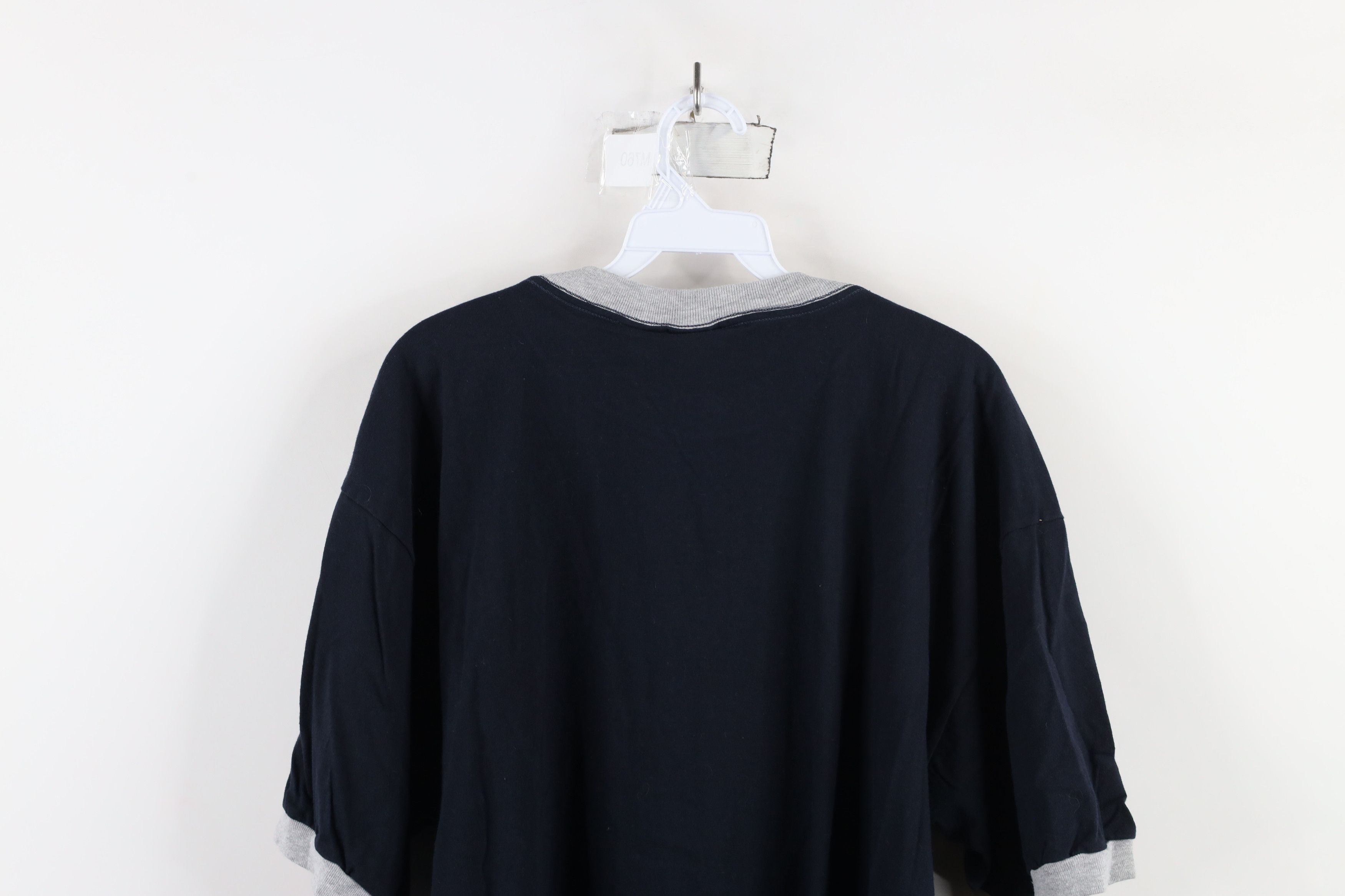 Vintage Deadstock Vintage 90s Y2K Streetwear Ringer T-Shirt Blue Size US XL / EU 56 / 4 - 10 Thumbnail