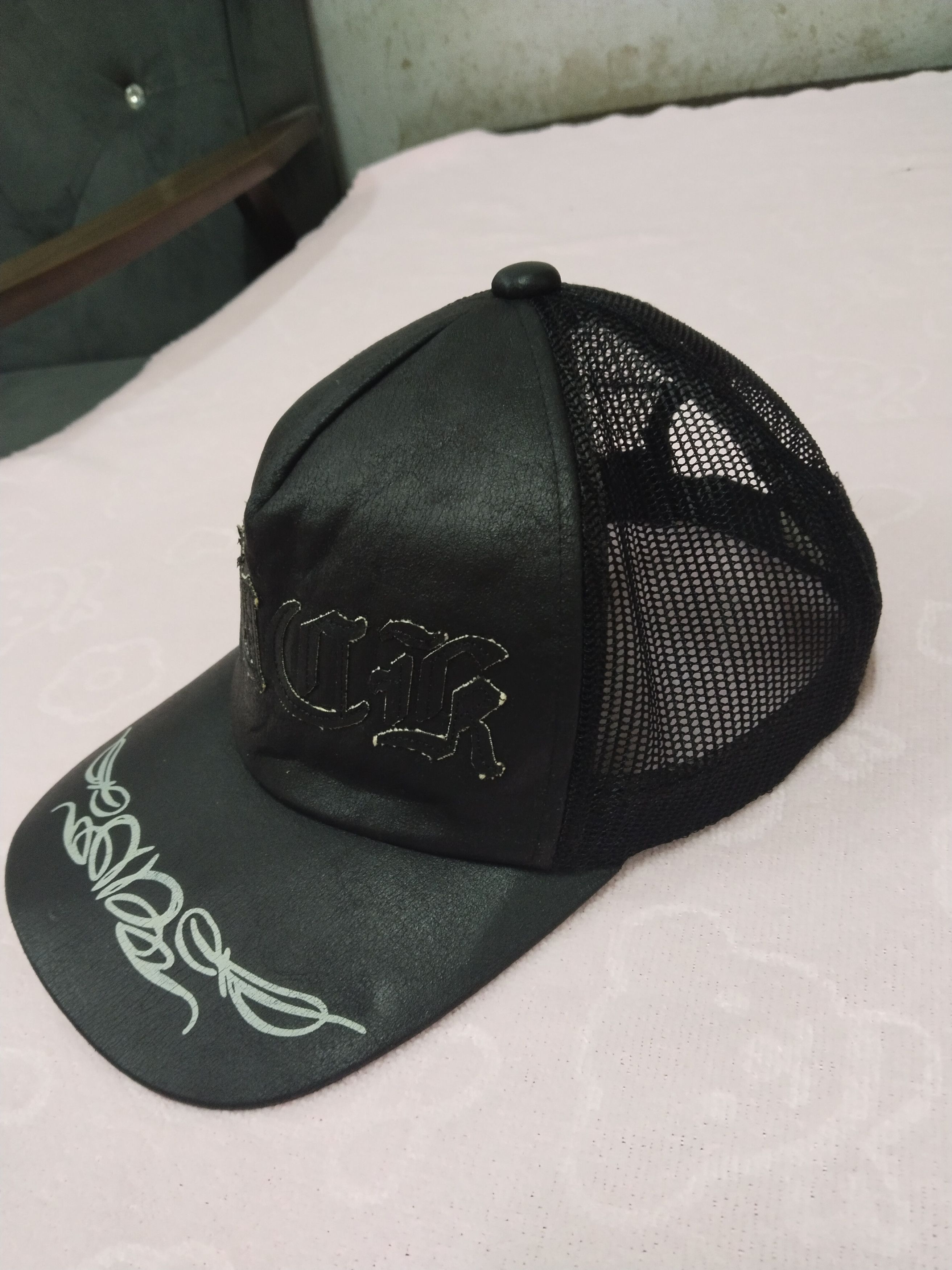 Japanese Brand VINTAGE FUCK SPELLOUT PU LEATHER CAP Size ONE SIZE - 3 Thumbnail