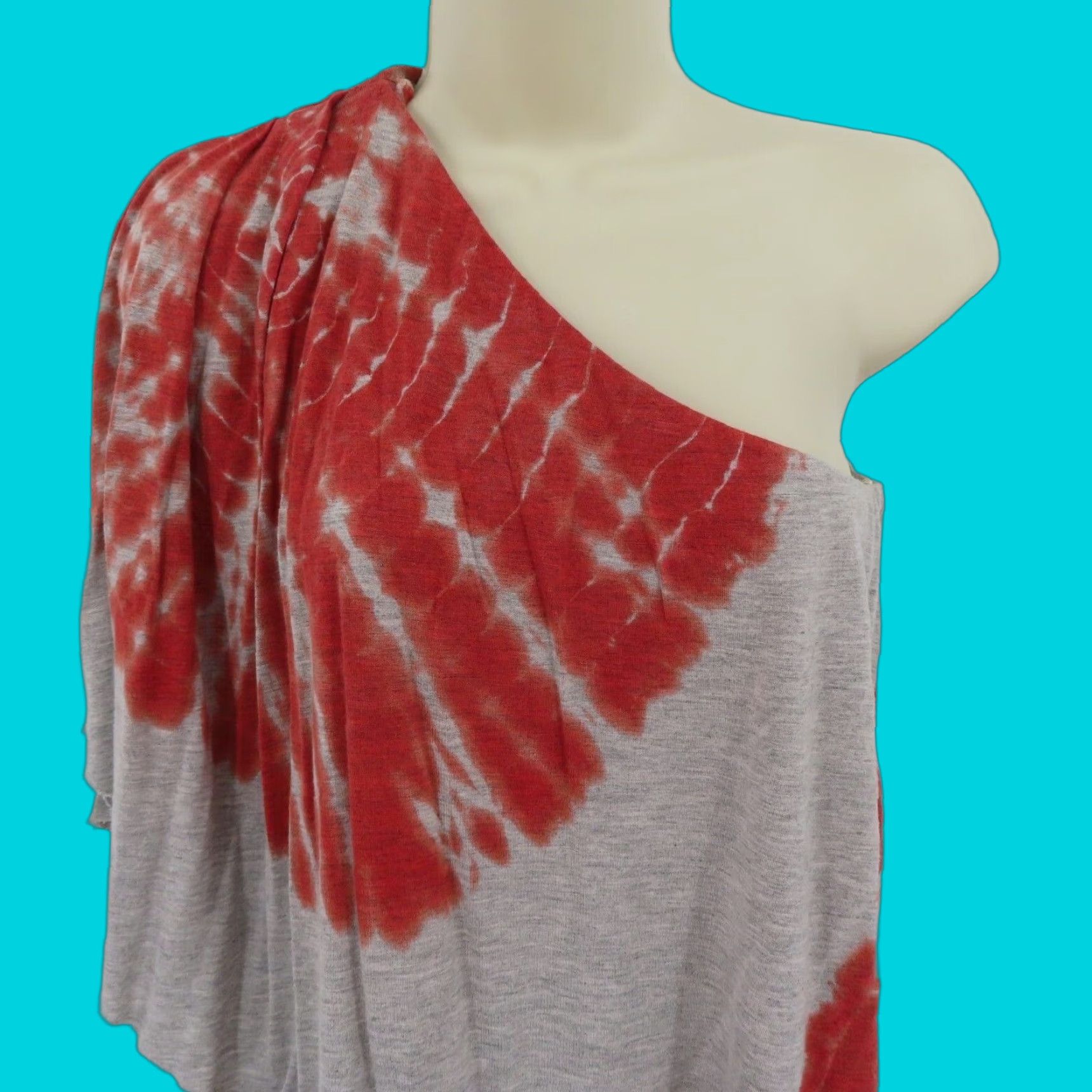 Young Fabulous & Broke Young Fabulous & Broke Dress XS Women Gray Tie Dye One Shoulder T-Shirt Dress Bohemian Casual Short Size XS / US 0-2 / IT 36-38 - 1 Thumbnail