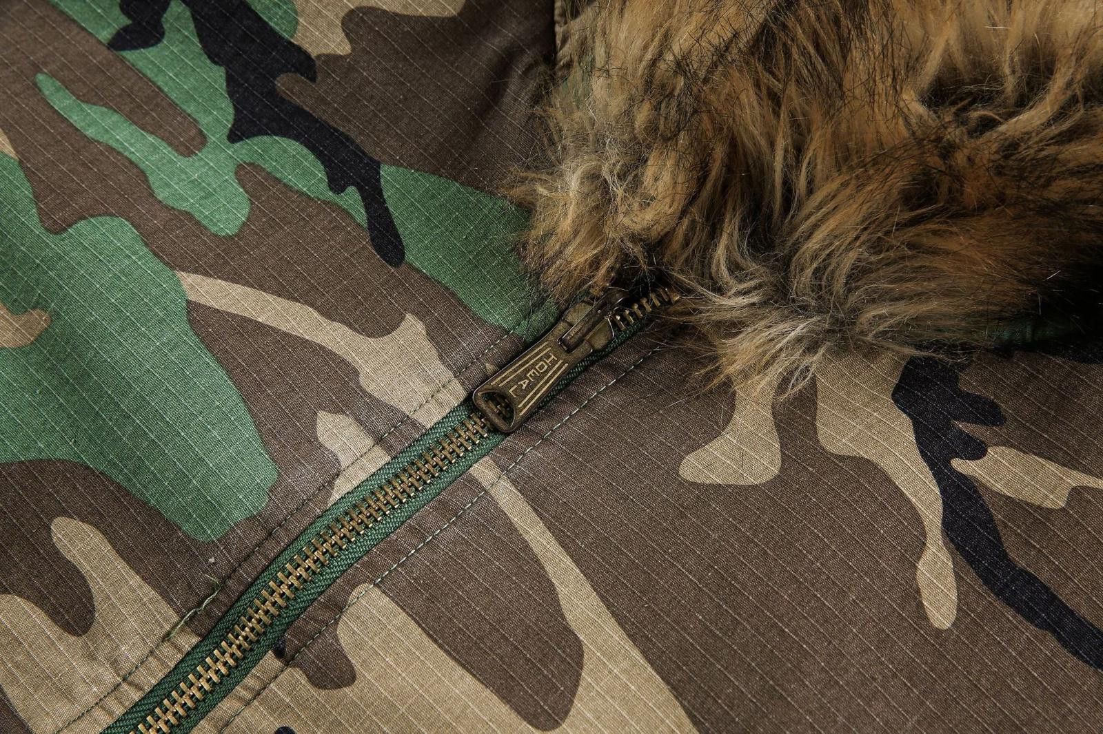 Japanese Brand Camouflage Fur Hooded Bomber Jacket, Military Style Size US M / EU 48-50 / 2 - 7 Thumbnail