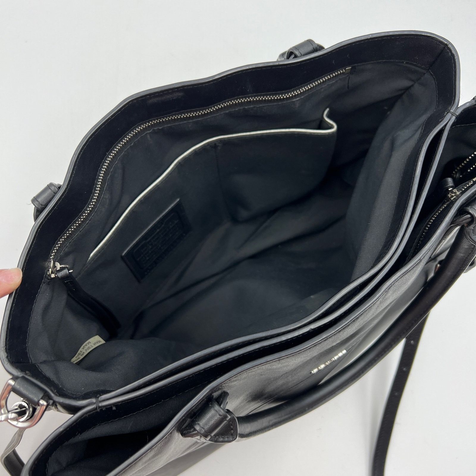 Coach Coach Soft Borough Bag Leather 32291 Handbag Black Size ONE SIZE - 5 Thumbnail