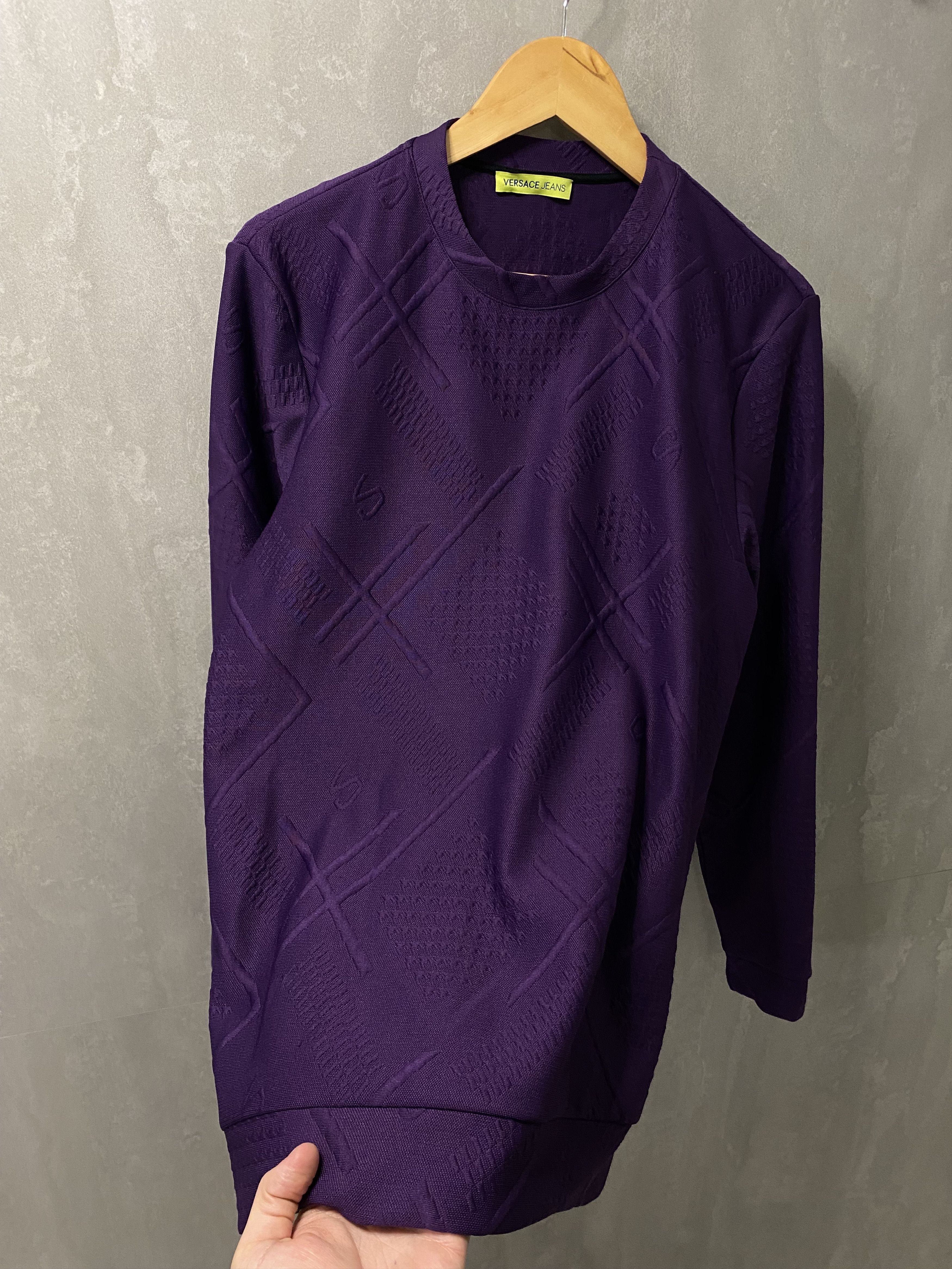 Versace Versace jeans purple logo monogram sweatshirt size M Size US M / EU 48-50 / 2 - 4 Thumbnail